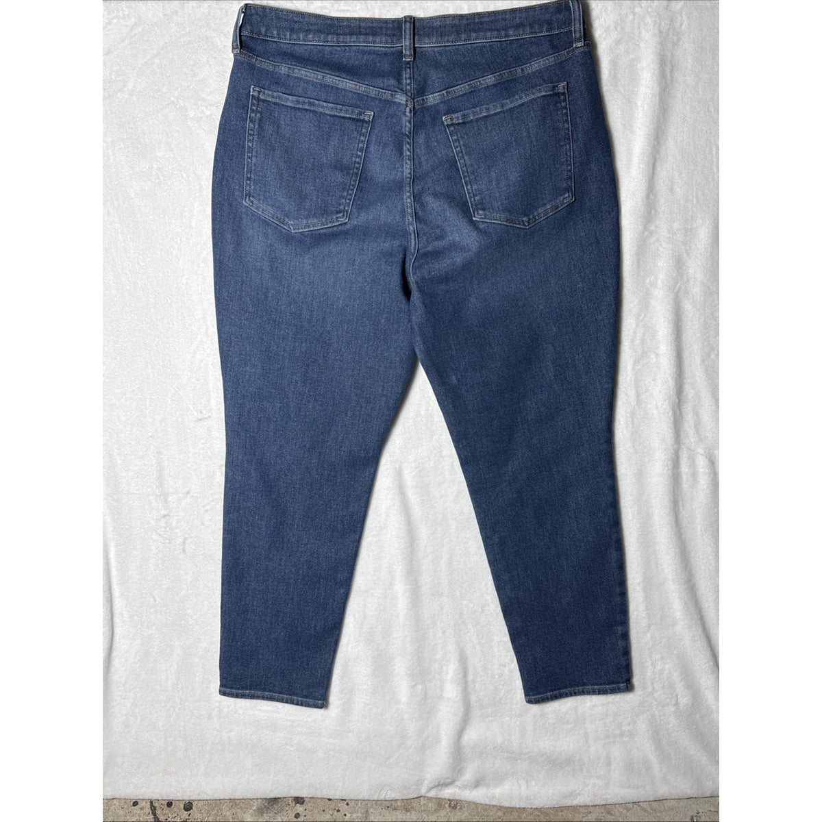 Old Navy Blue Denim Jeans Women OG Straight High Rise Pants Size 18 5 Pockets