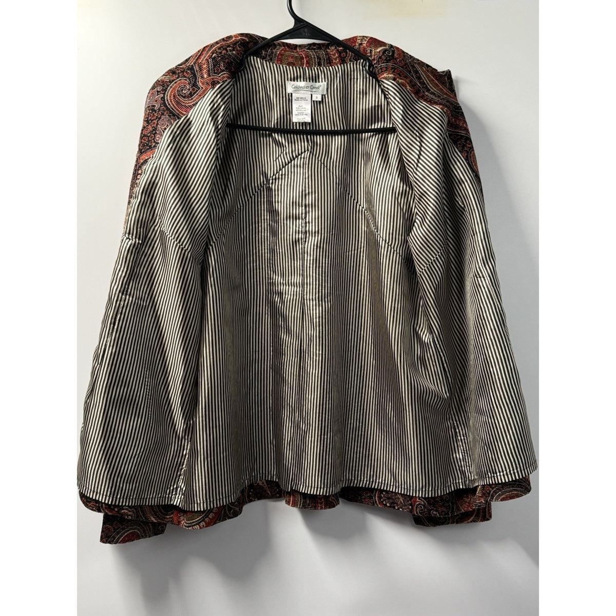COLDWATER CREEK BLAZER BROWN PAISLEY CORDUROY BLAZER S RODEO WESTERN COUNTRY FAL