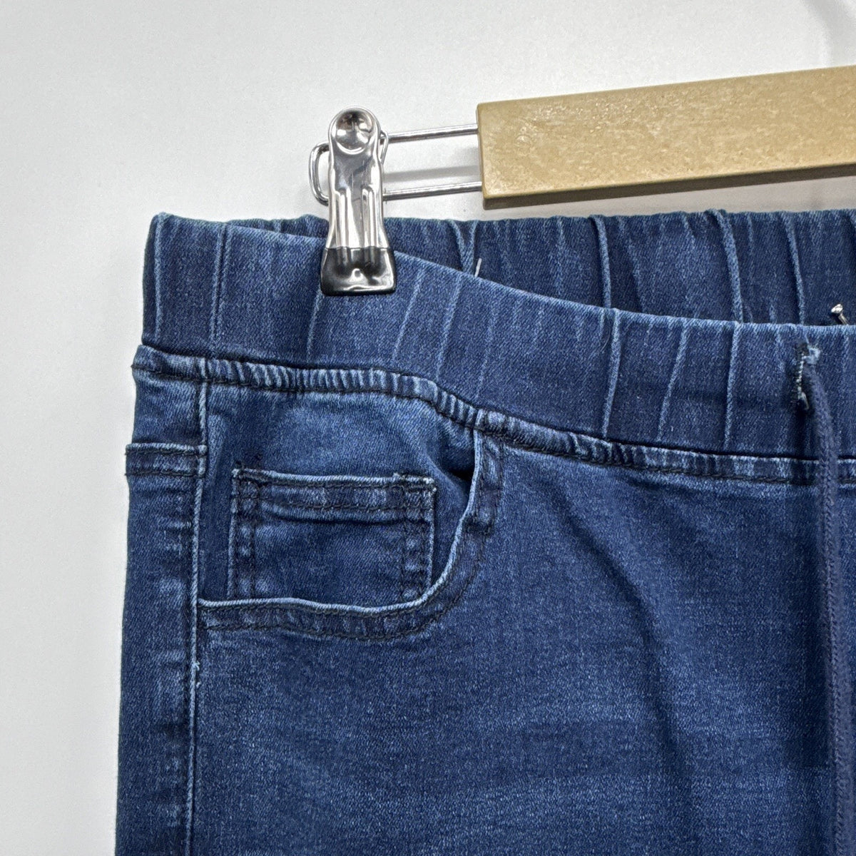 American Bazi Jeans Women’s 1X Pull On Stretch Denim Distressed Ripped Skinny