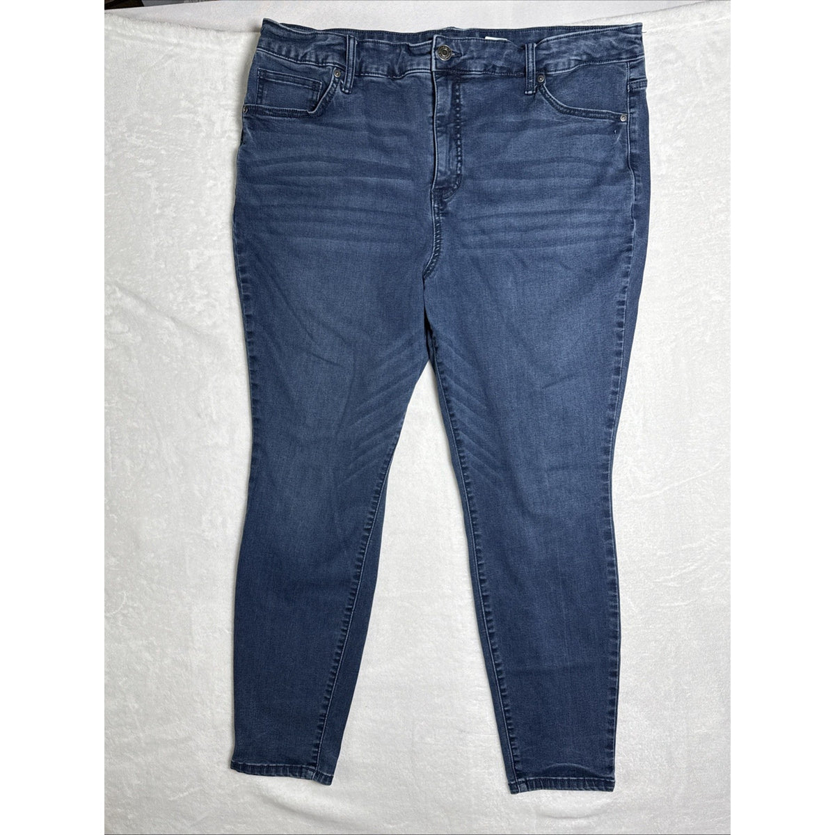 Terra & Sky Jeans - Womens Size 18W Skinny Blue - High Rise 5 Pocket Stretch