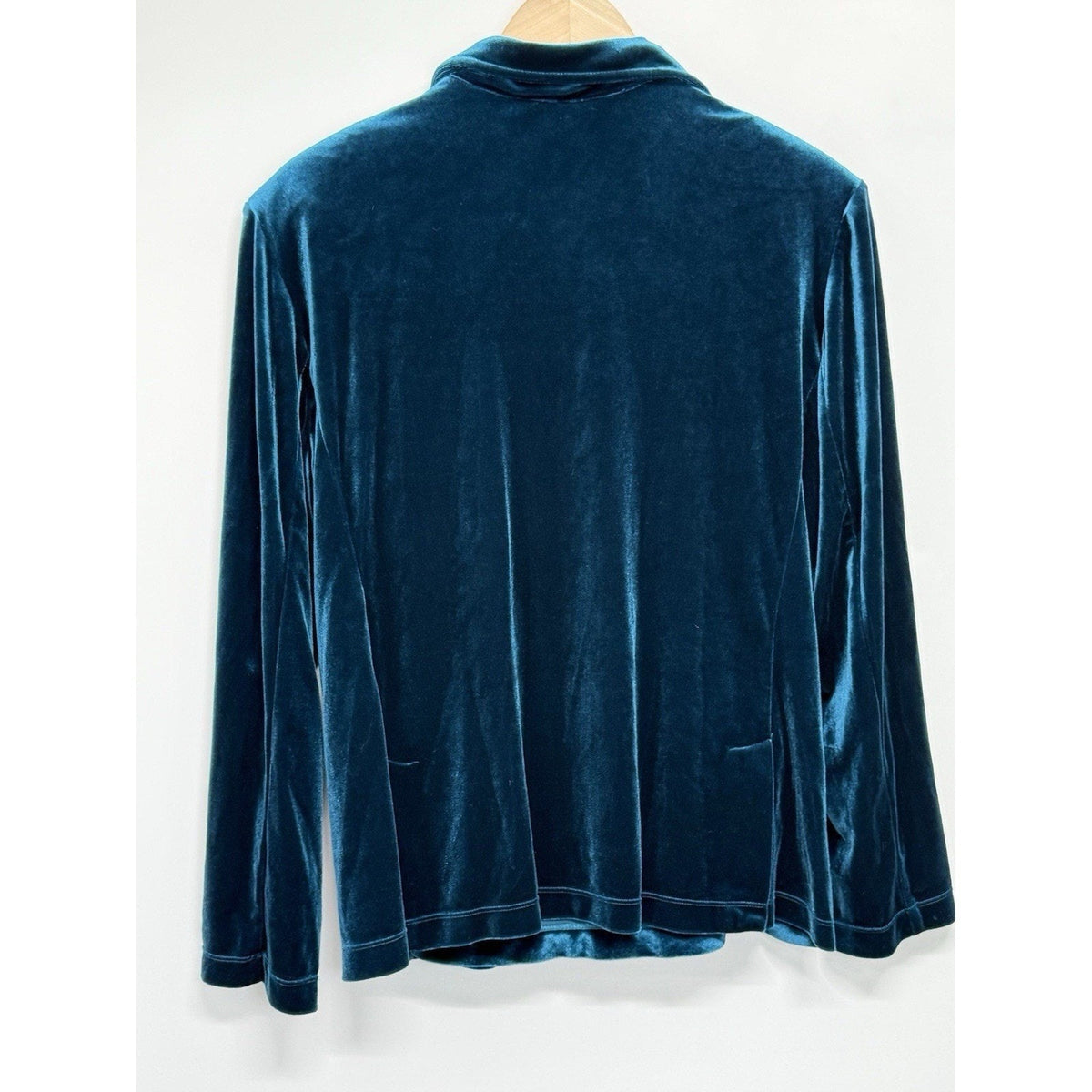 Notations XL Women’s Blue Velvet Faux Twin Set Blazer Jacket & Tank Attached