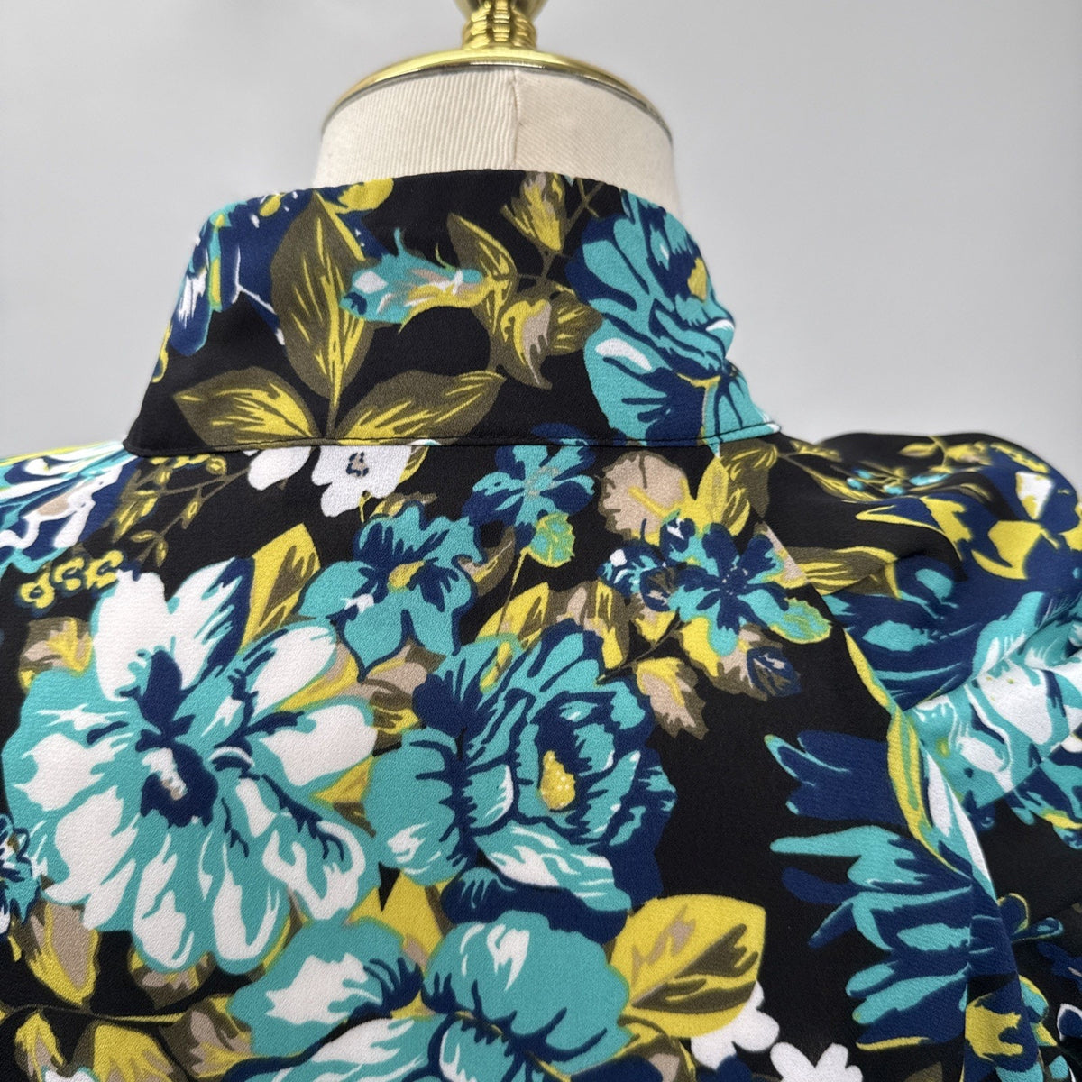Ashley Stewart Plus Size 22/24 Floral Zip Front Bomber Jacket Mock Neck