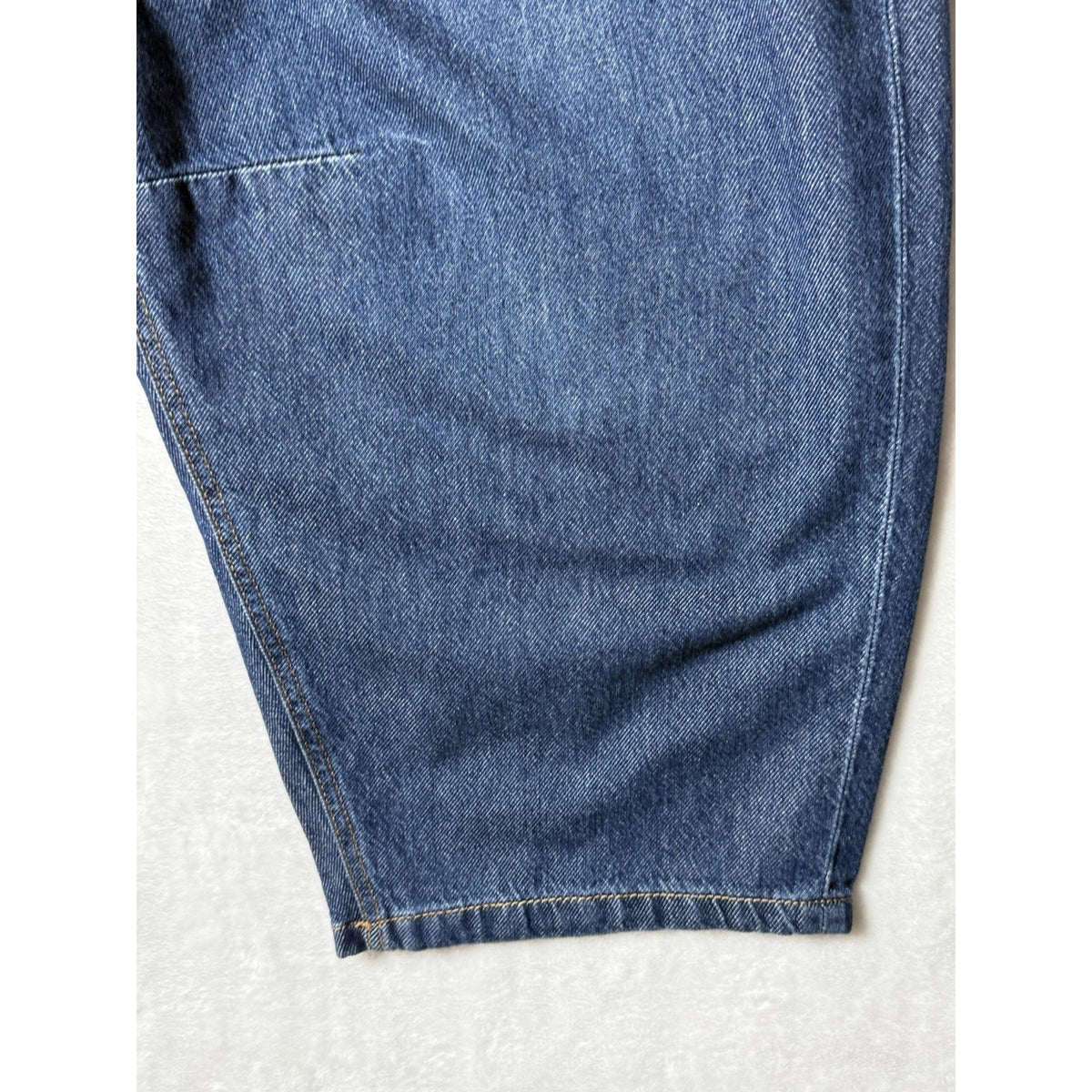 Divided H&M Womens Size 20 Wide Baggy Leg Crop Jeans Blue High Rise Denim