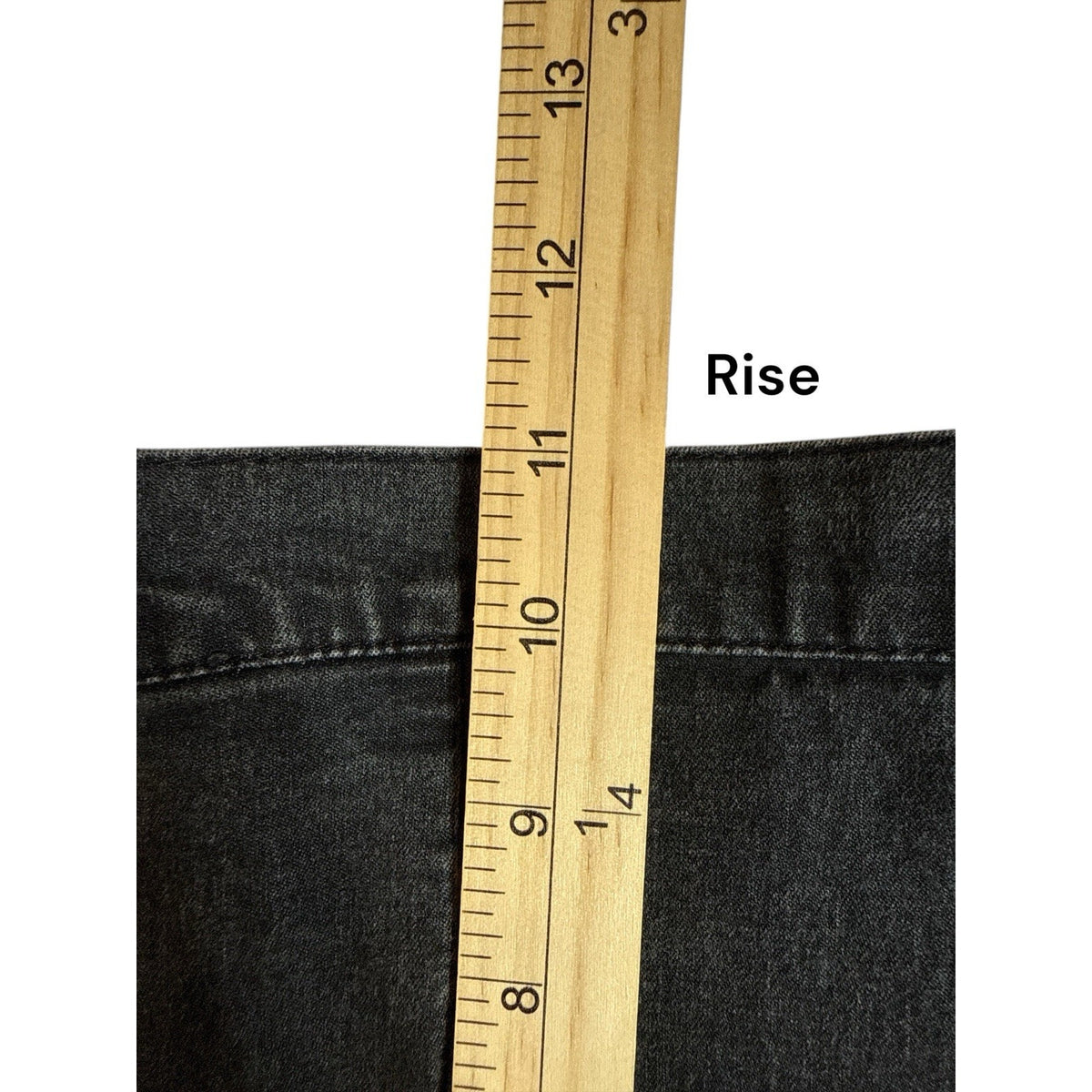 Alfred Dunner Classic Fit Capri Pants Women 12 Black Denim High Rise Pockets