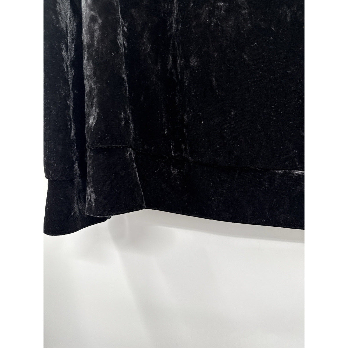 Matty M Black Velvet Top XXL Long Sleeve Stretch Soft Minimalist