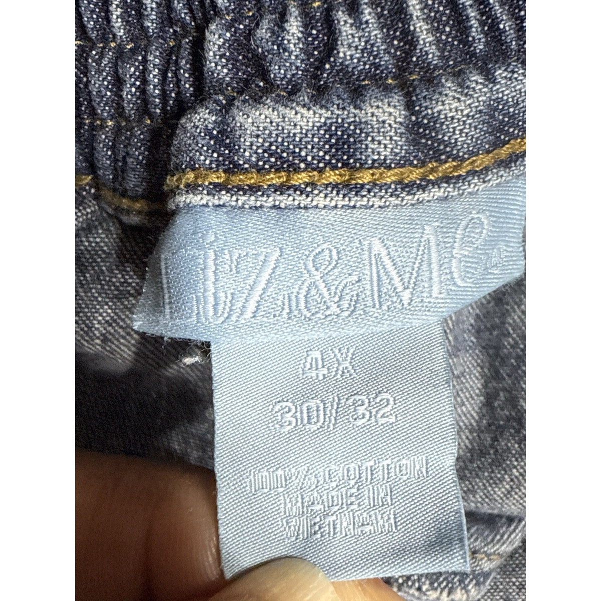 Liz & Me Women’s 4X Denim Pants 30/32 Zipper Button Cargo Style Zip
