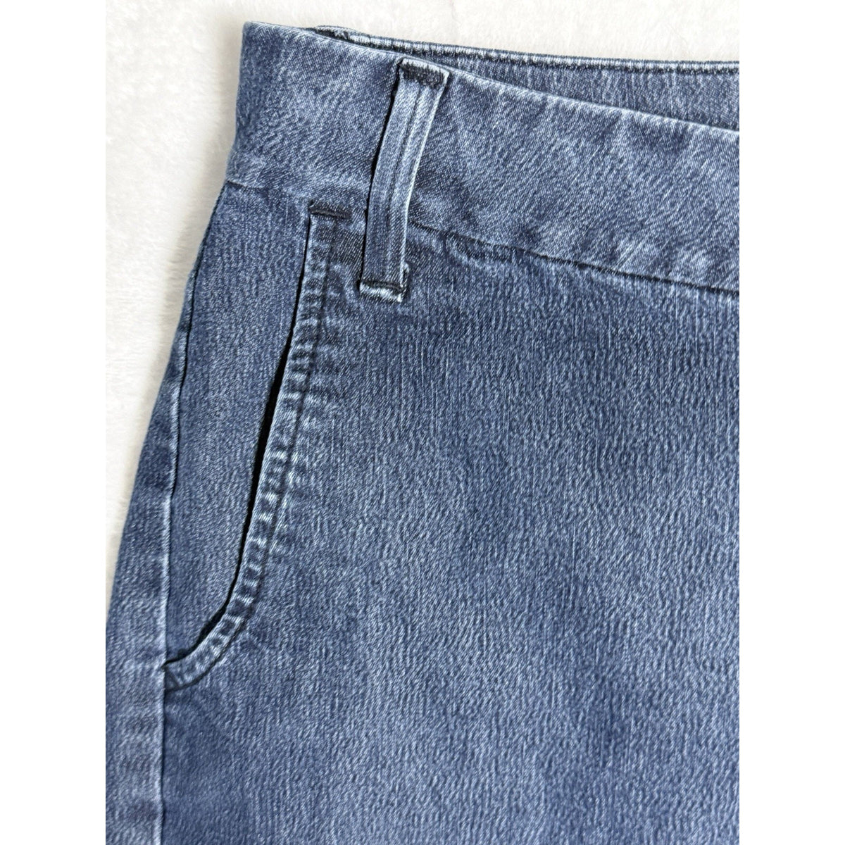 Riders by Lee Womens 16M Blue Denim Bermuda Shorts Stretch Mid Rise Walking