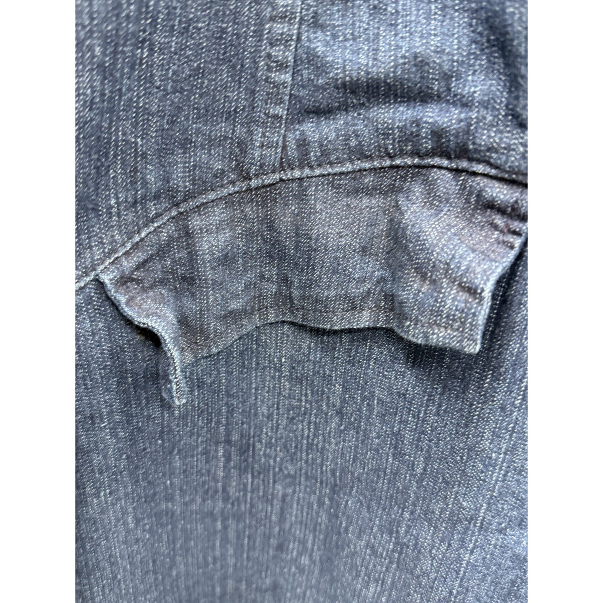 D.F.A New York Denim Blazer Women Long Sleeve Button Front Blue Sz XL Stretch