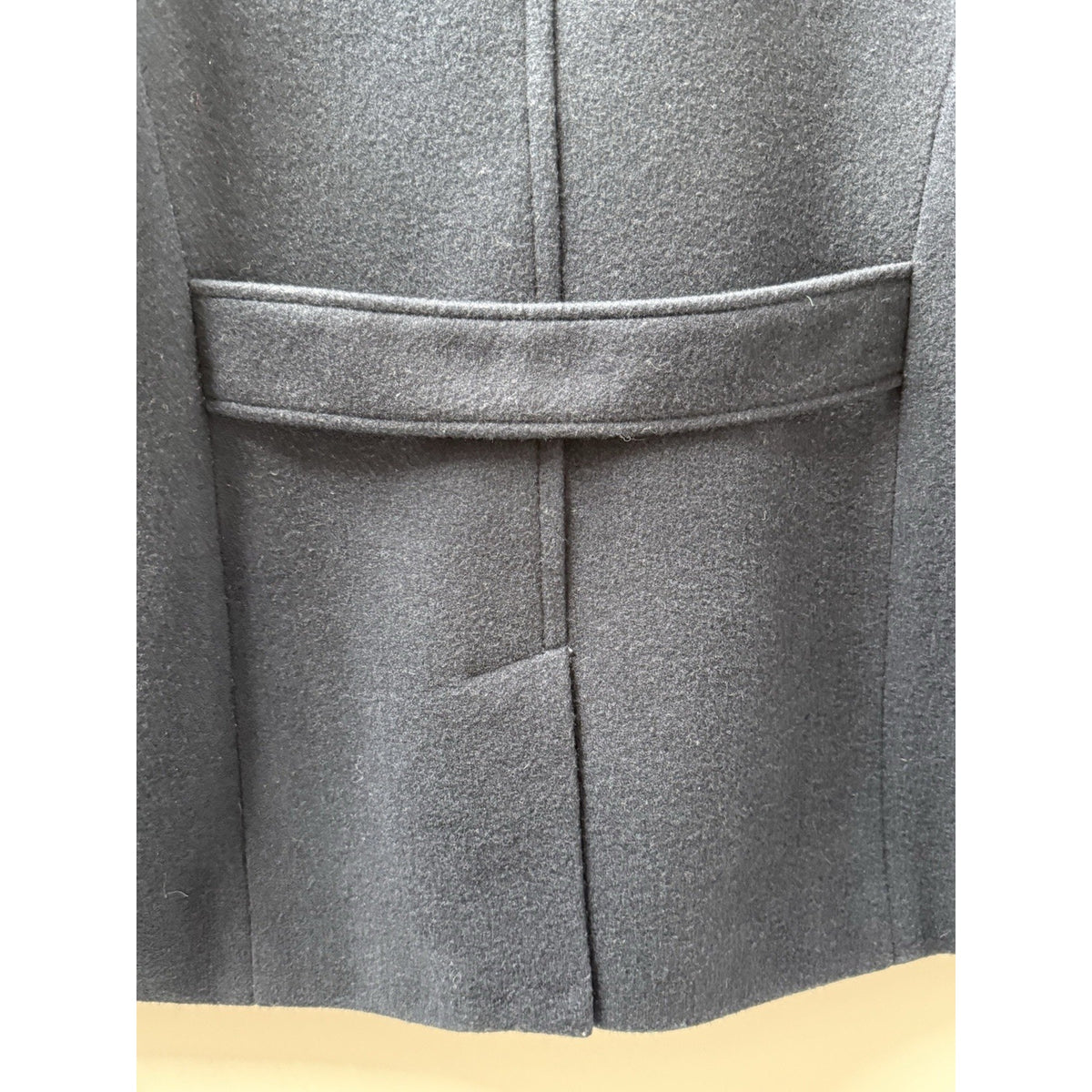 Old Navy Womens M Navy Blue Double Breasted Peacoat Jacket Belted Back 28”