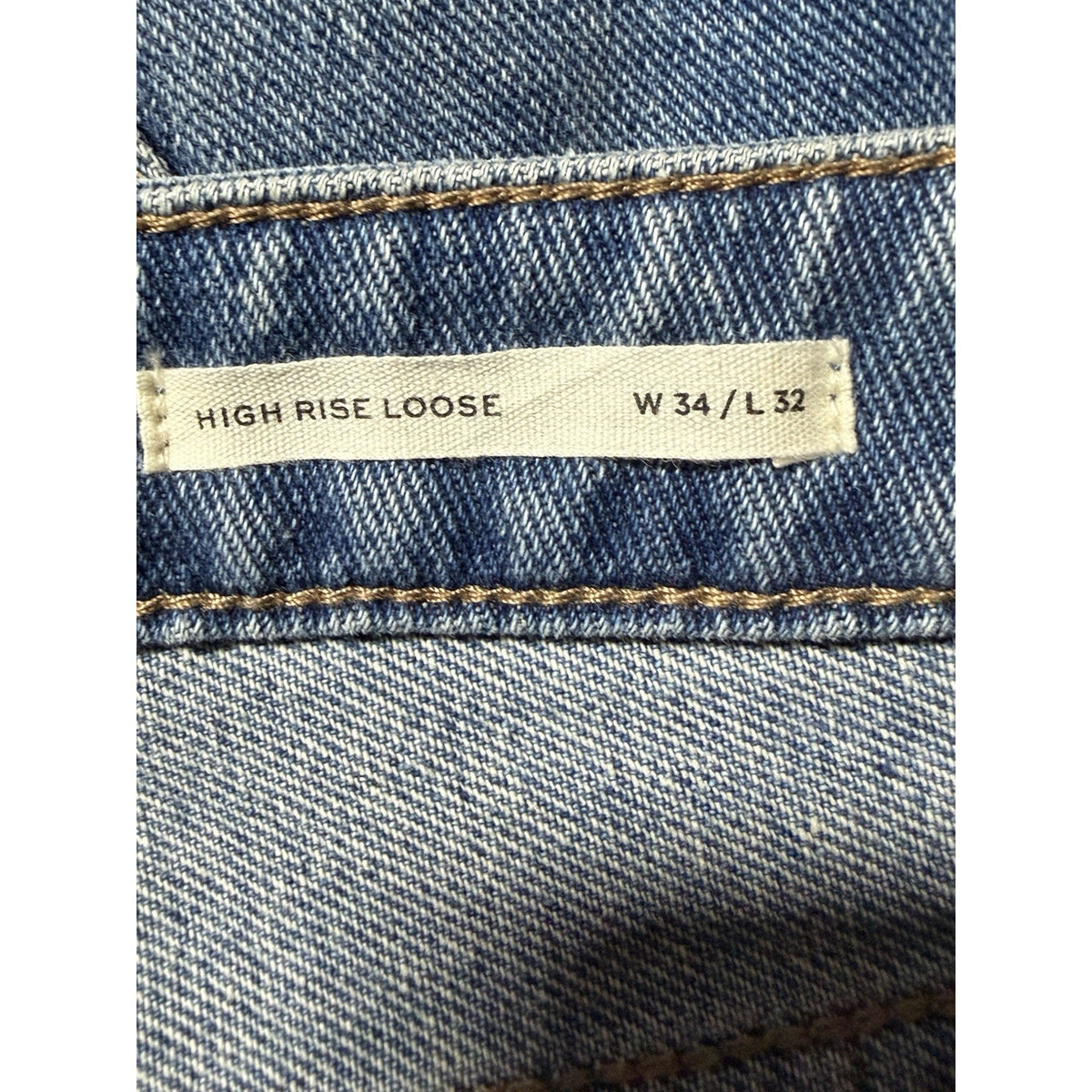 Cleo + Wolf Jeans Womens 34x32 High Rise Loose Wide Leg 100% Cotton NWOT