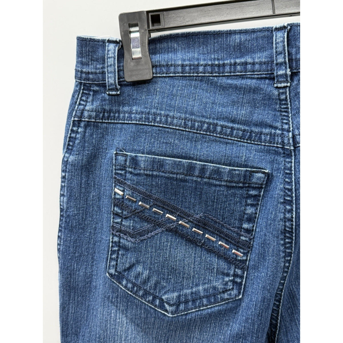 Gloria Vanderbilt Amanda Capri Jeans Womens 6 Blue Stretch Denim Mid Rise