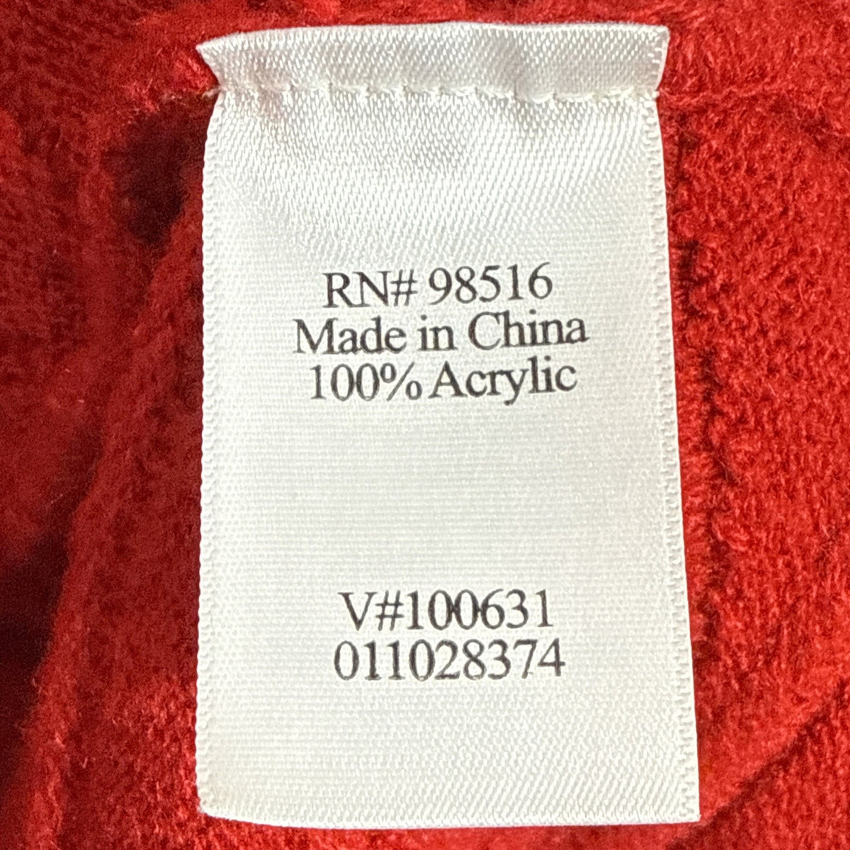 Coldwater Creek Women’s Red Zip Cardigan Knit Sweater Size Large Wavy Textured