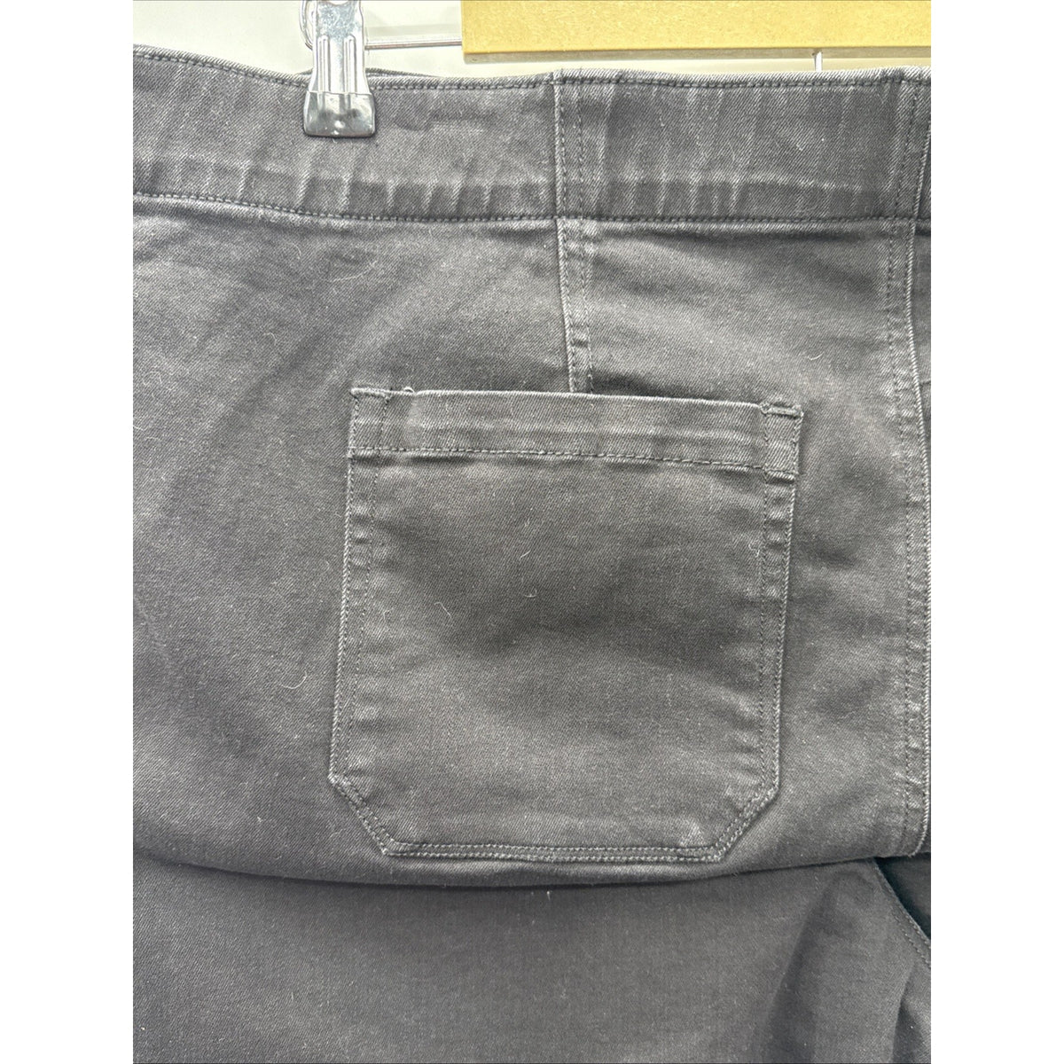 Westbound Black Denim Black Crop Jeans Women Pull On Plus Size 18W 22”inseam