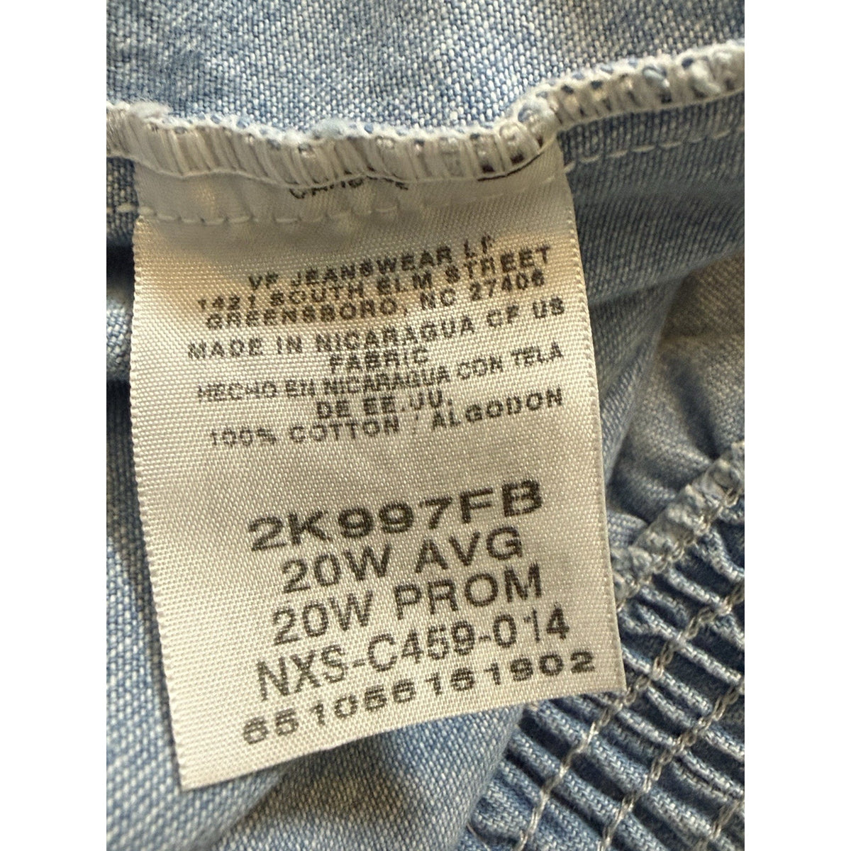 Chic Womens 20W Blue Pull On Denim Capri Pants 100% Cotton Elastic Waist Plus