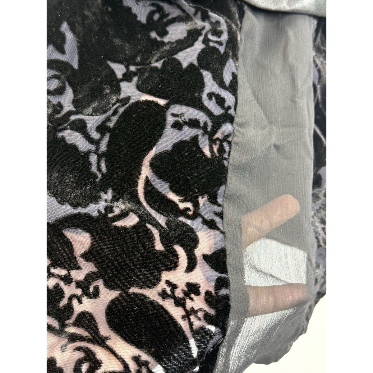 Lane Bryant Velvet Burnout Cami Top 14 Black Satin Tie Gothic Romantic Y2K Party