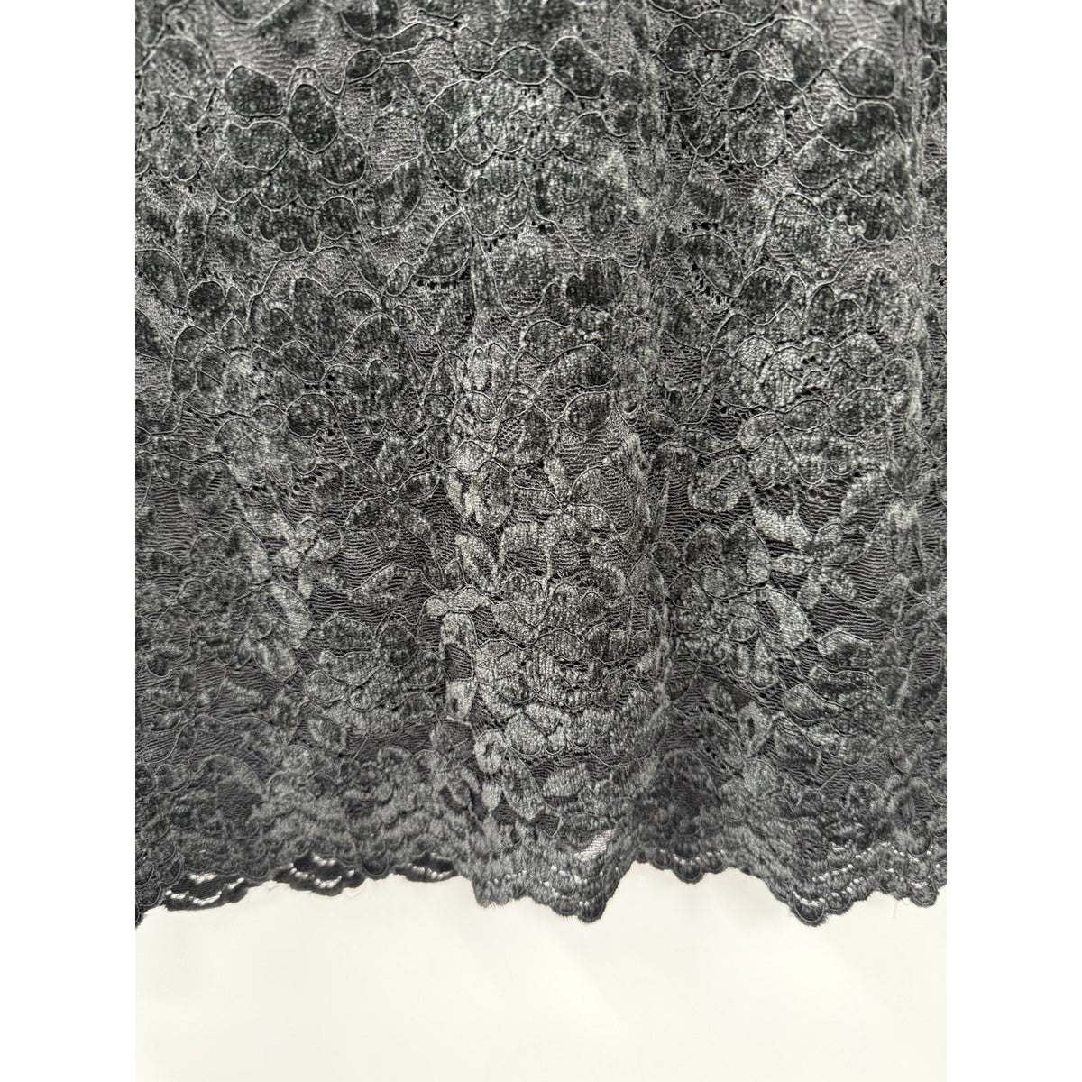 Teddi Rose Velvet Lace Top Womens XXL Black Burnout Short Sleeve Blouse