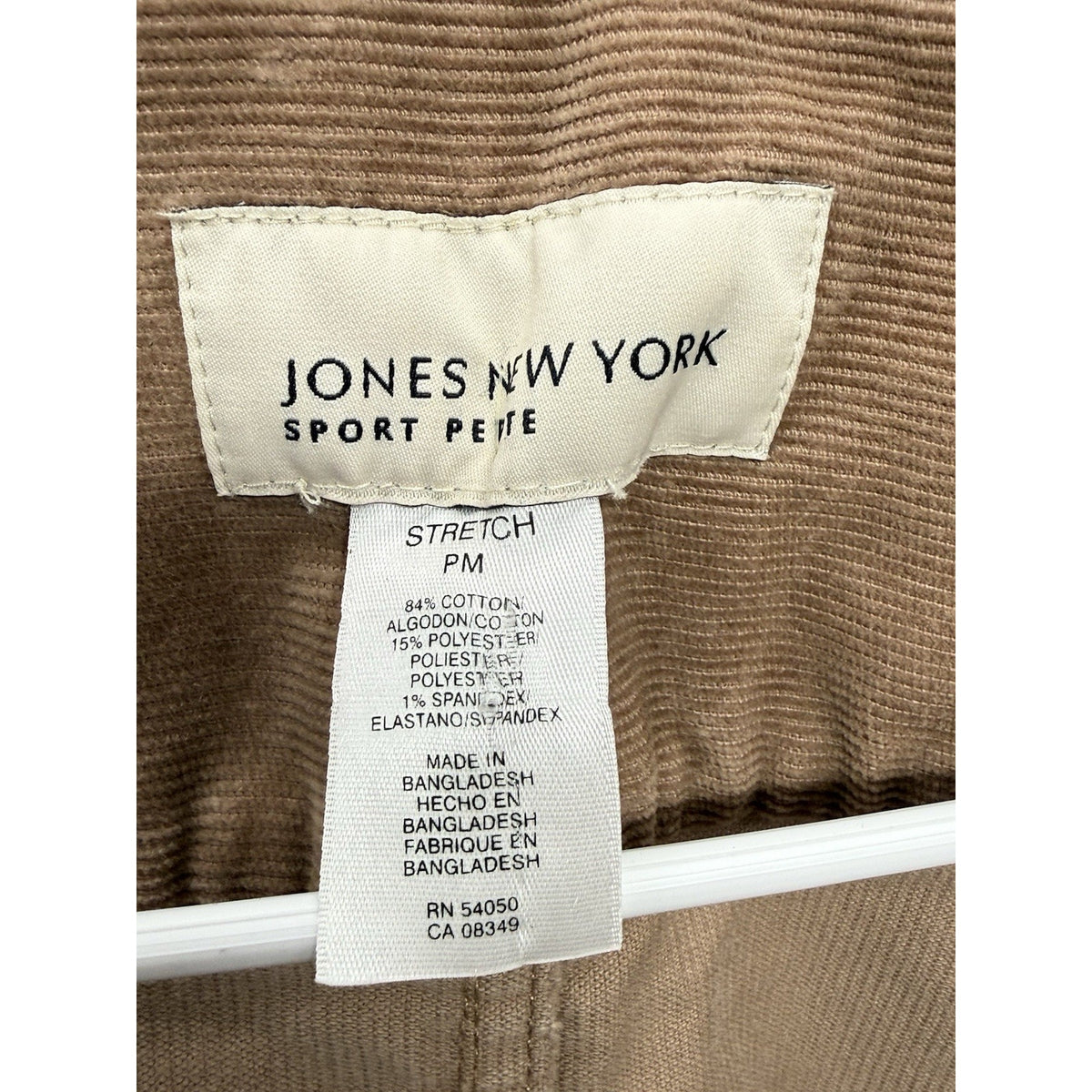 Jones New York Petite PM Brown Button Jacket Stretch Pockets Collared