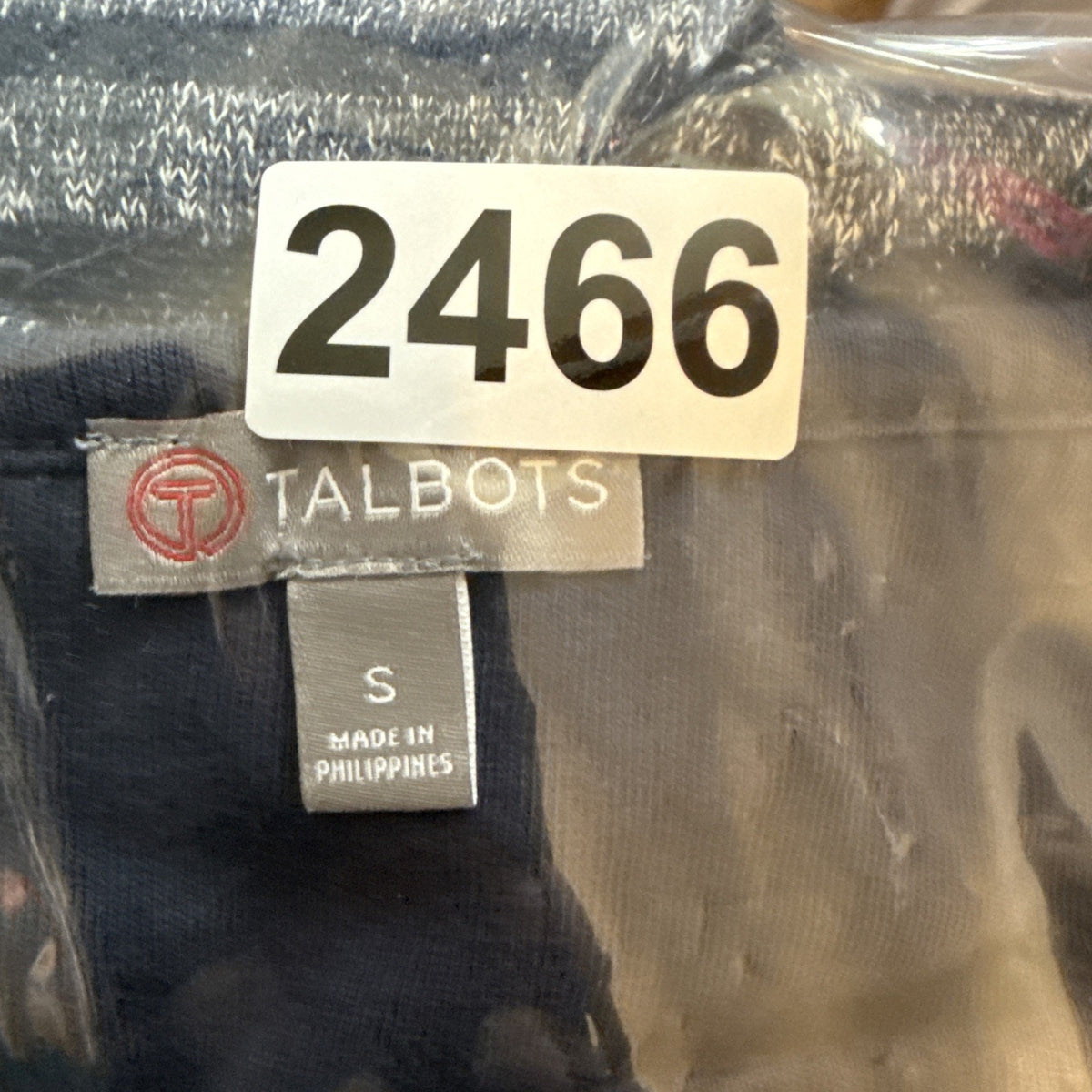 Talbots Striped Knit Dress Navy Gray Long Sleeve Stretch Casual Tunic Women’s S