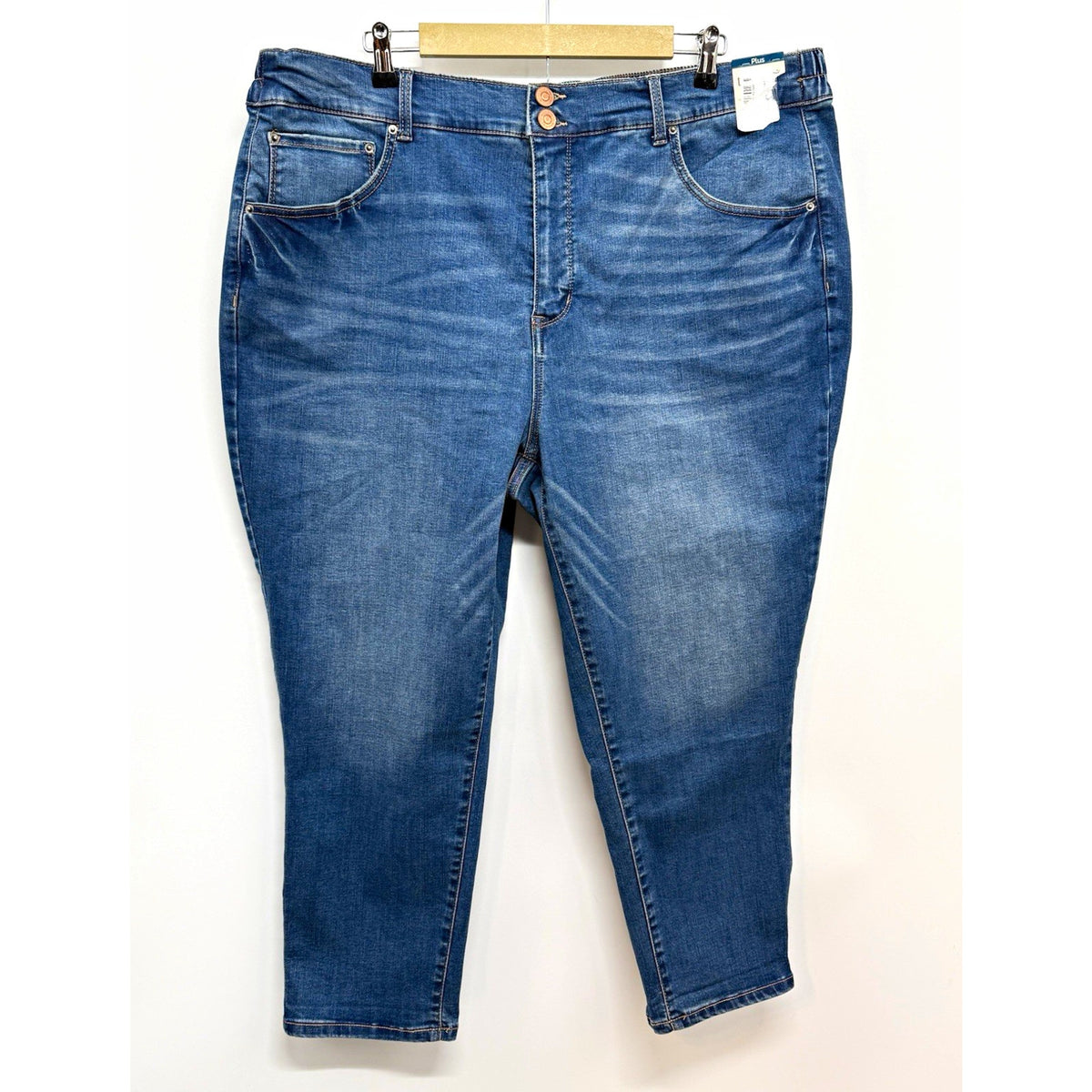 Terra & Sky Women Plus Size 22W Skinny Jeans Slim Fit High Rise Blue Stretch