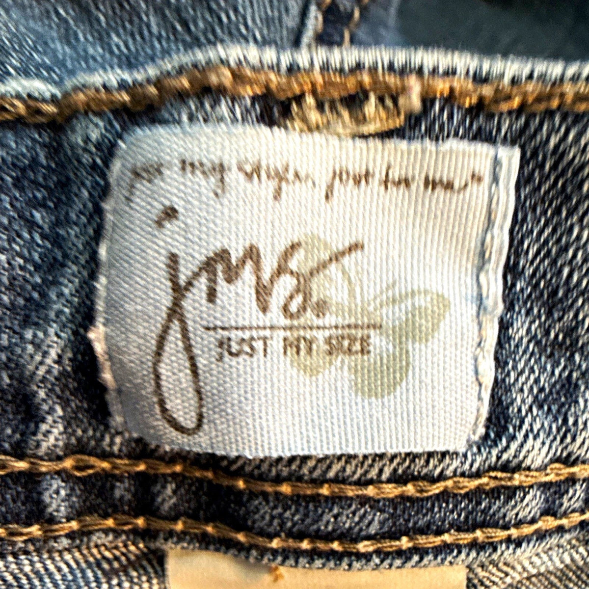 Just My Size JMS Women 24W Plus Blue Medium Wash Crop Jeans Stretch Straight