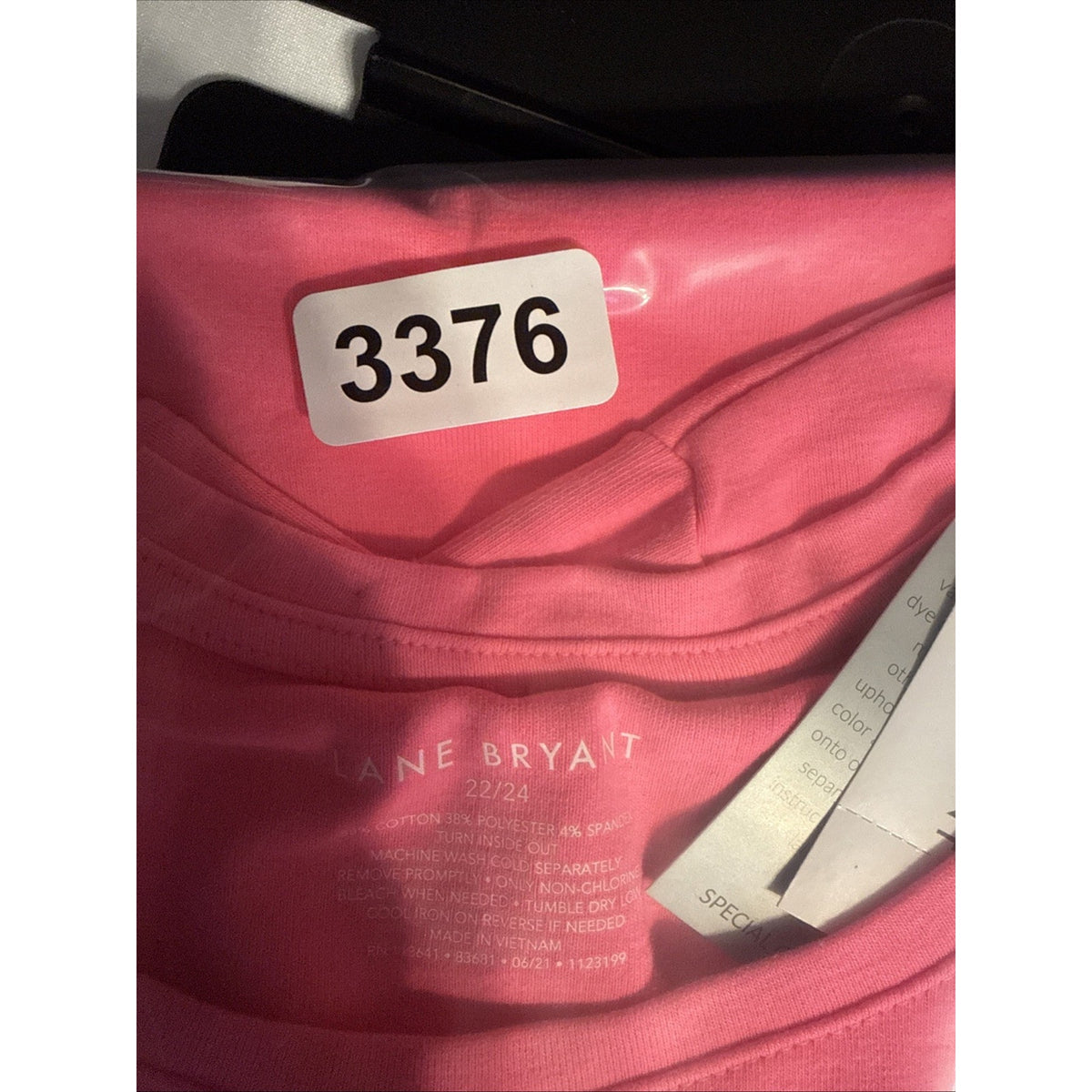 Lane Bryant NWT Pink Long Sleeve Knit Top Plus Size 22/24 Stretch Casual