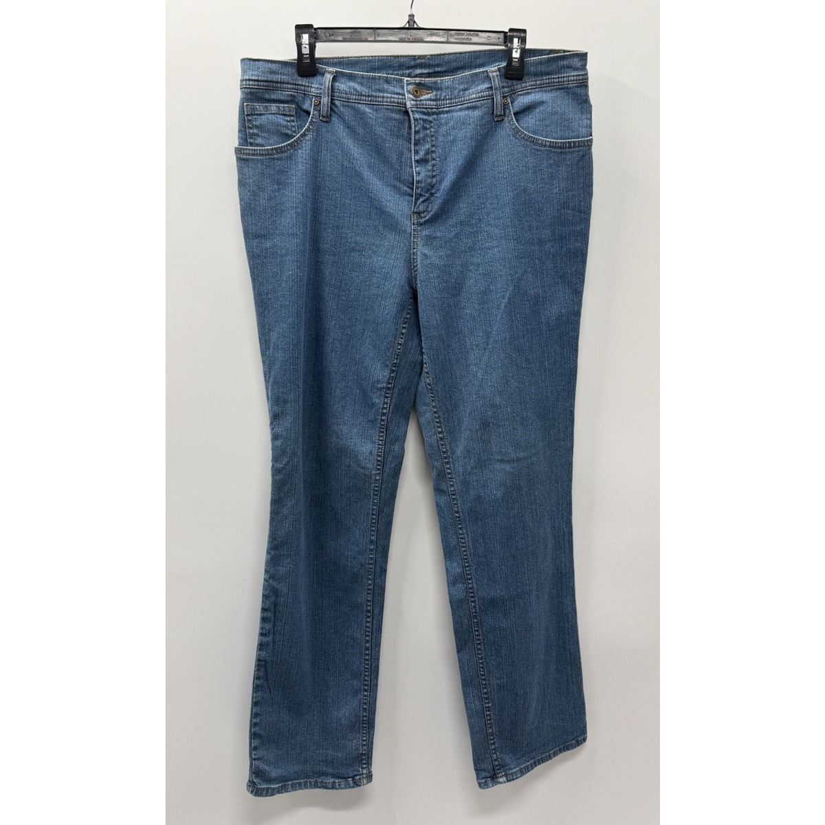 D&Co Denim & Company Blue Jeans Women Size 16 Med Wash Stretch Classic Denim