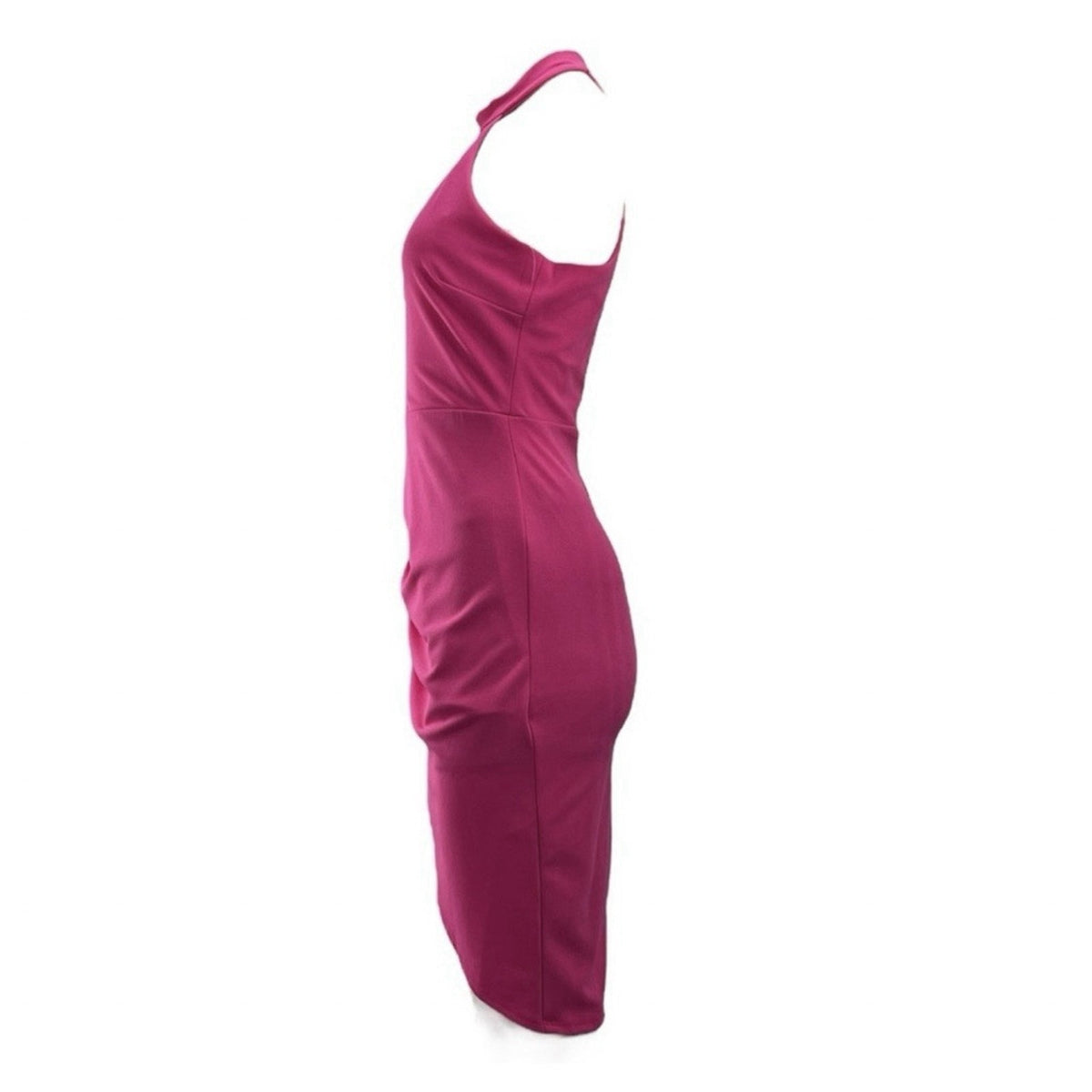 Bisou Bisou faux wrap dress Womens Size 4 Halter Party NWT Pink Barbiecore