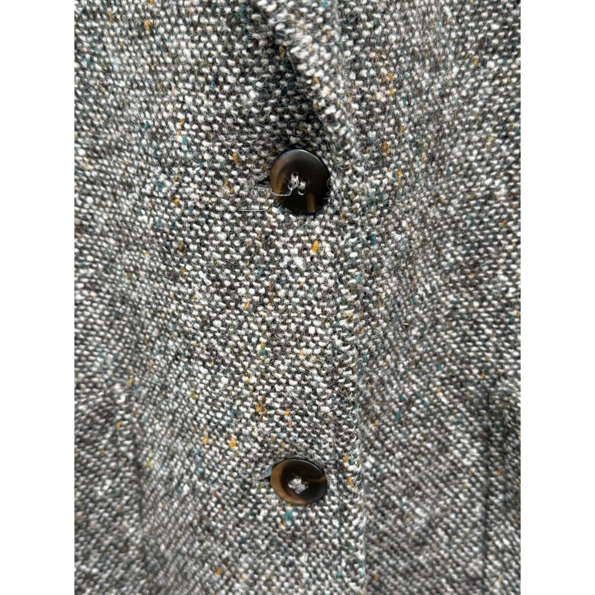 Vintage Wool Tweed Blazer Women’s Size 14 Brown Speckled Dark Academia Jacket