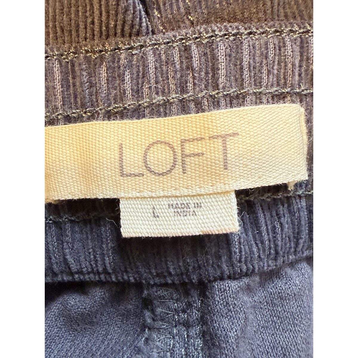 LOFT Corduroy Drawstring Pants Women Large Casual Relaxed Lounge Minimalist