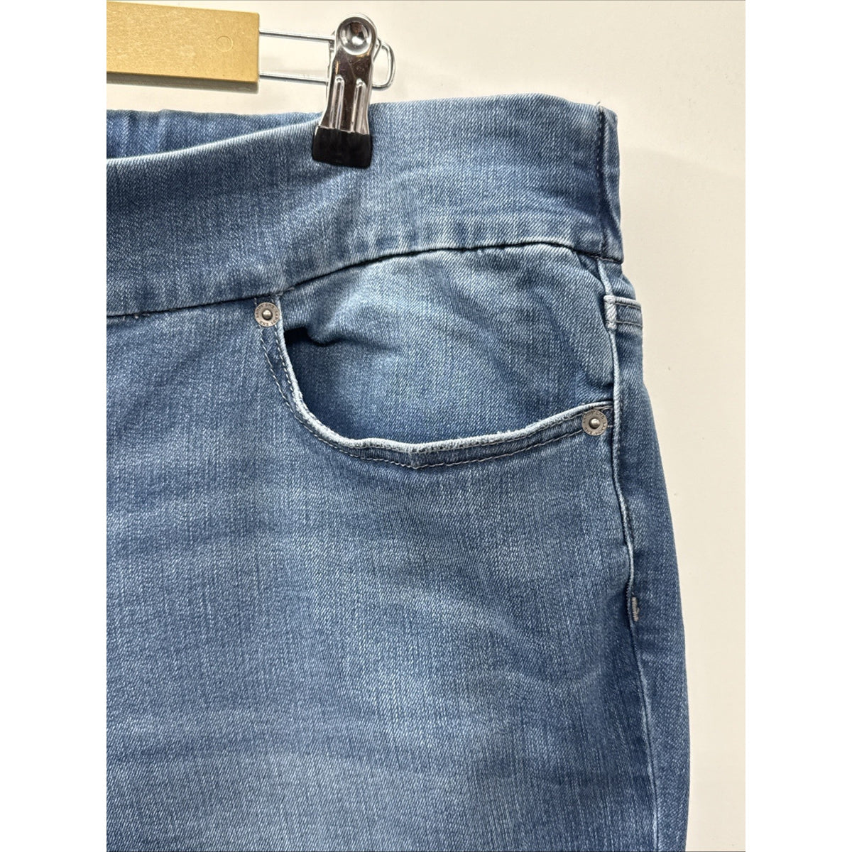 Lands End Women’s Mid Rise Pull On Skinny Jeans Plus Size 20W Casual Stretch