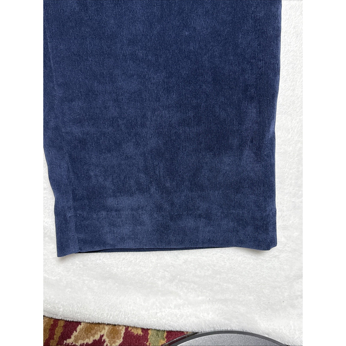 Alfred Dunner Dk Blue Corduroy Pants Sz 16 Pockets Elastic Waist Pull On Casual