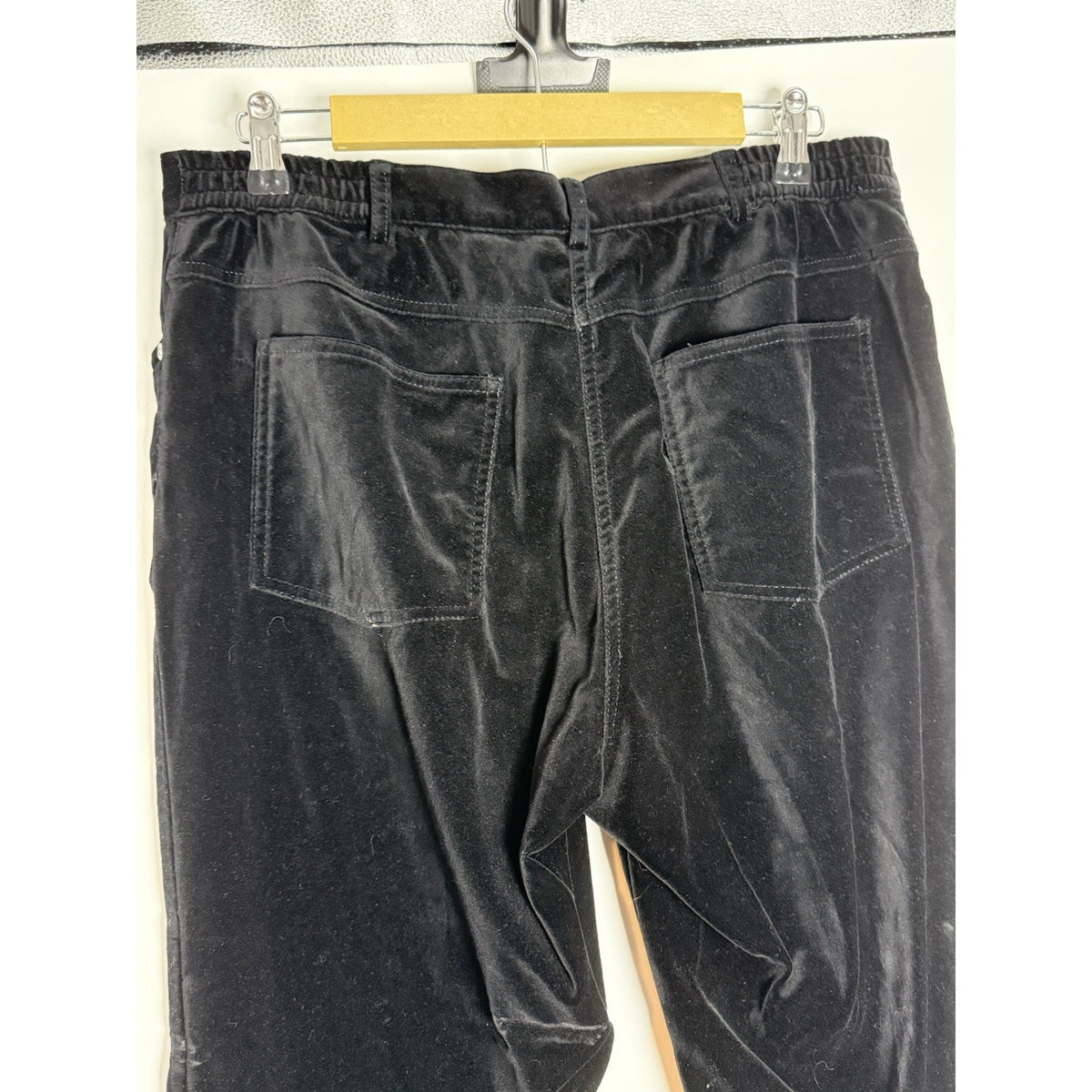 Ruby Rd. Black Faux Suede Pants Size 12 Stretch Cotton Blend 5 Pocket