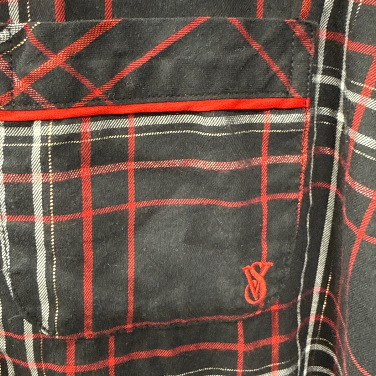 Victoria’s Secret Plaid Womens Pajama Shirt Long Sleeve Size Medium