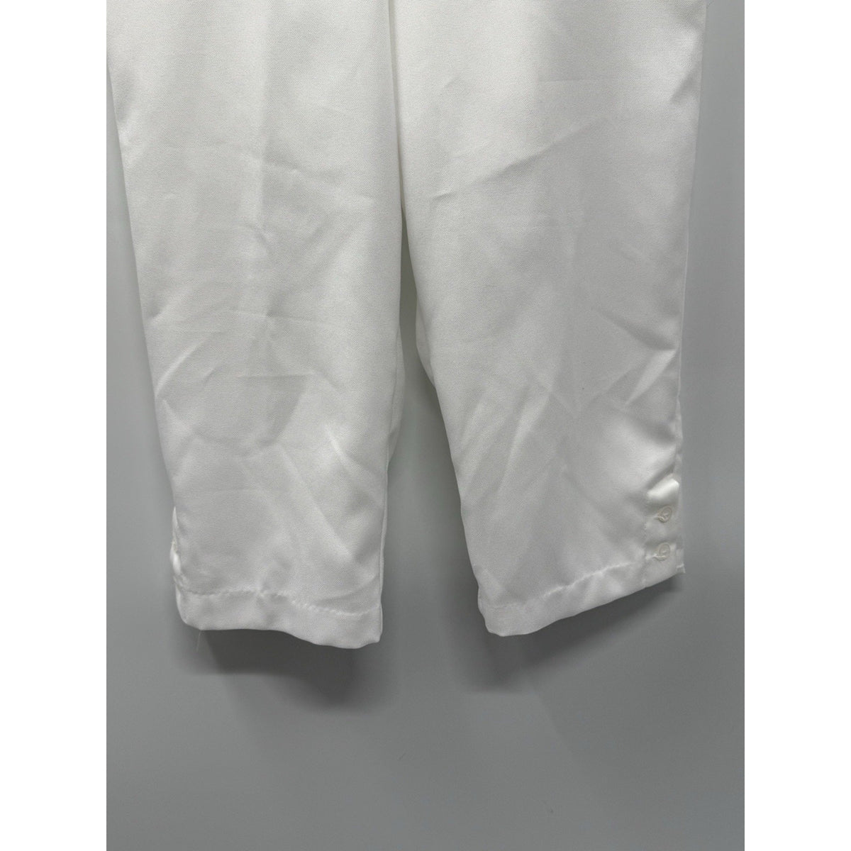 ALFRED DUNNER Women's White Pull-on Capri Pants 14P Back Elastic Front Pockets