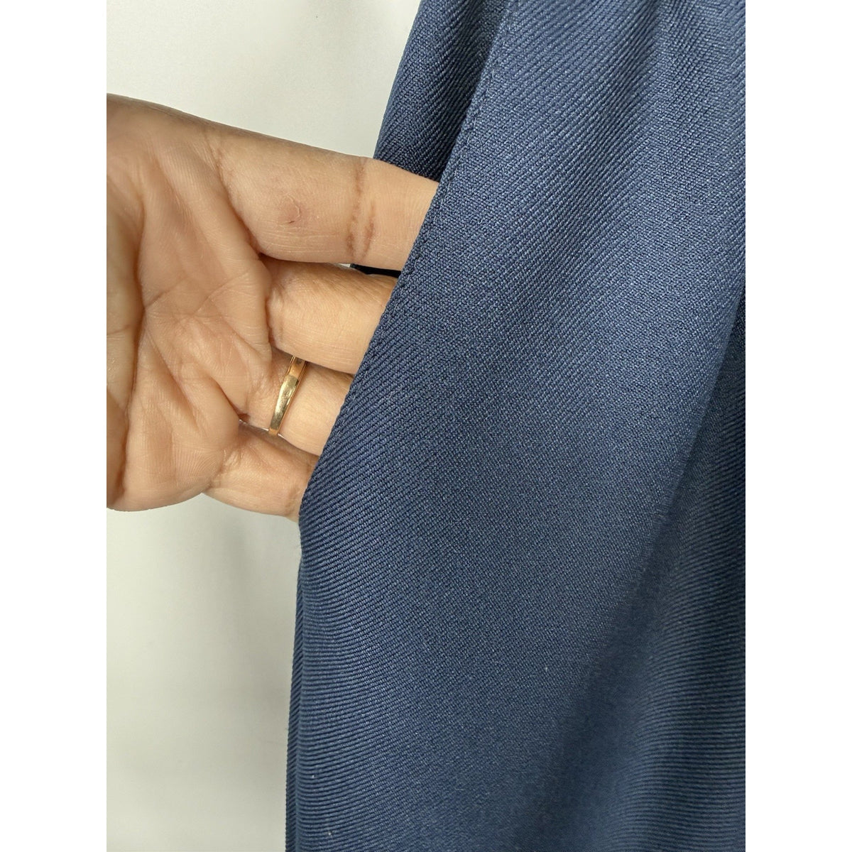 Alfred Dunner Women’s Pull On Dress Pants Sz 12 Navy Blue Elastic Waist Pockets