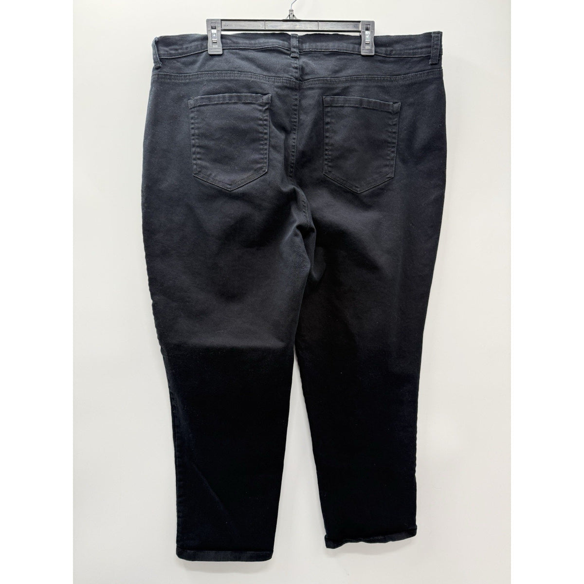 Style &Co Jeans Women’s Denim Straight Leg Black Size 20 WP 5 Pocket Casual