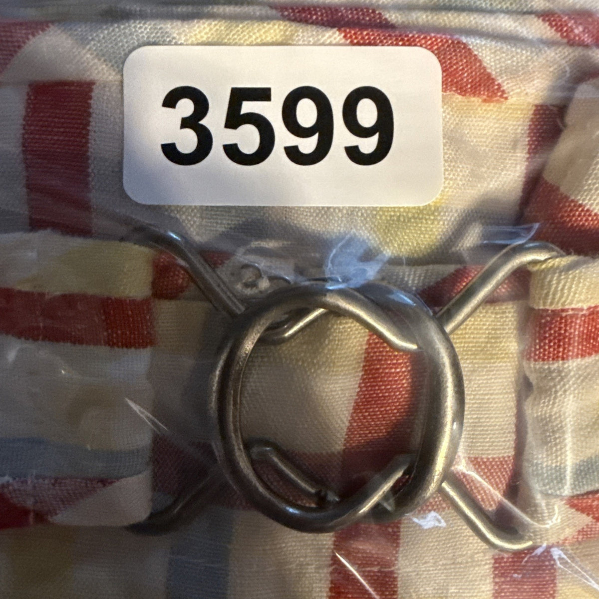 DKNY NWT 100% Linen Plaid Skirt Size 6 Vegas Red Ring Detail Pockets $198 MSRP