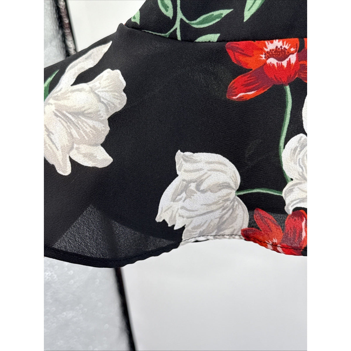 OLD NAVY Blouse Shirt Floral Bell Sleeve Top Boho Bloomcore Women's Size Small