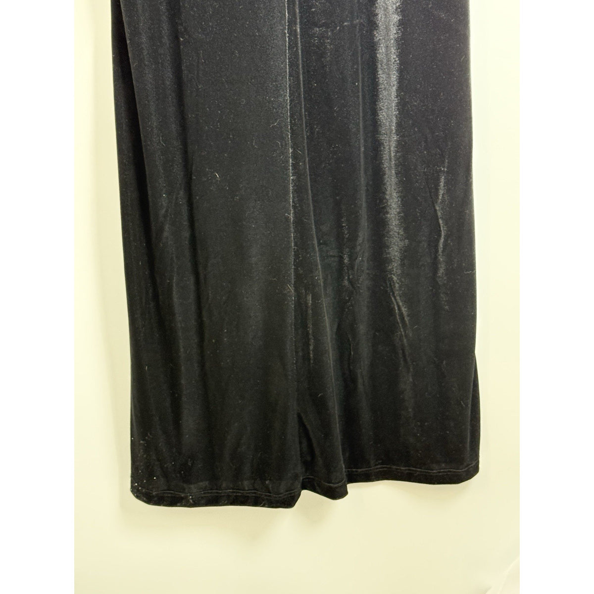 Cervelle Black Velvet Midi Dress Size S Short Sleeve Stretch