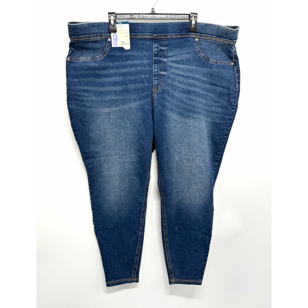 Terra & Sky Women Plus Size 3X High Rise Skinny Stretch Jeans Blue Denim Med