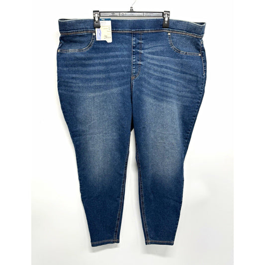 Terra & Sky Women Plus Size 3X High Rise Skinny Stretch Jeans Blue Denim Med