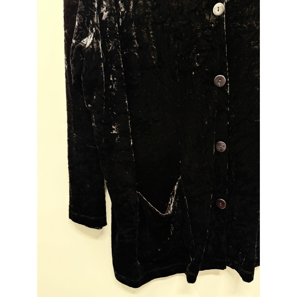 VTG Carole Little Black Button-Front Jacket Pockets Mid-Length 1X-2X?