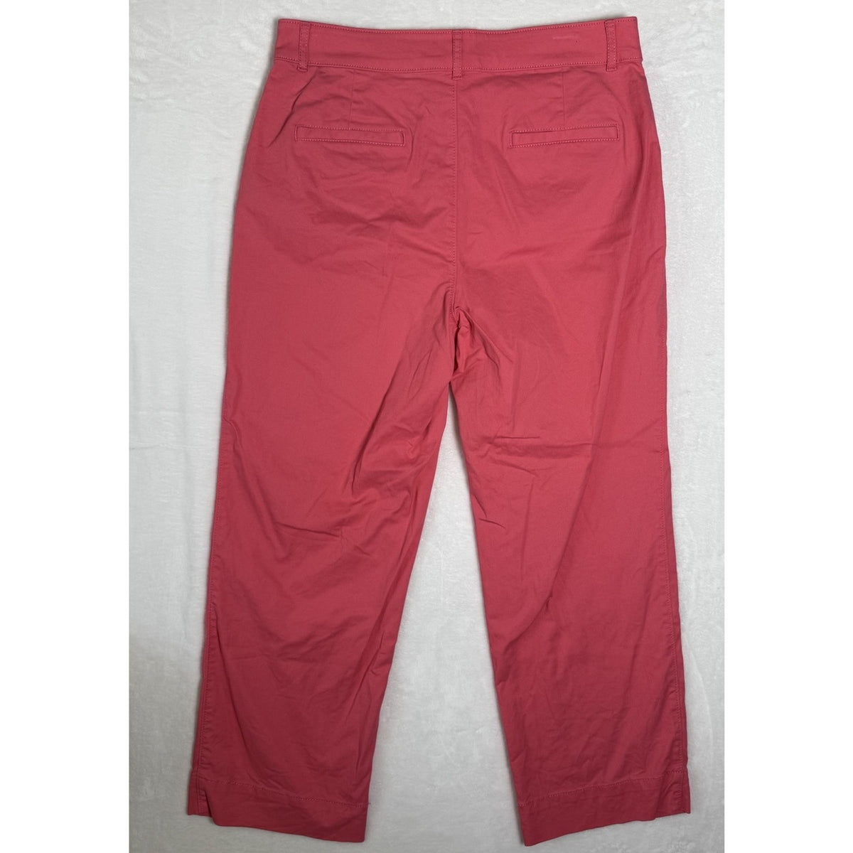 LOFT Womens Pink Crop Pants Size 10 Cotton Stretch Chino Capri Crop Casual
