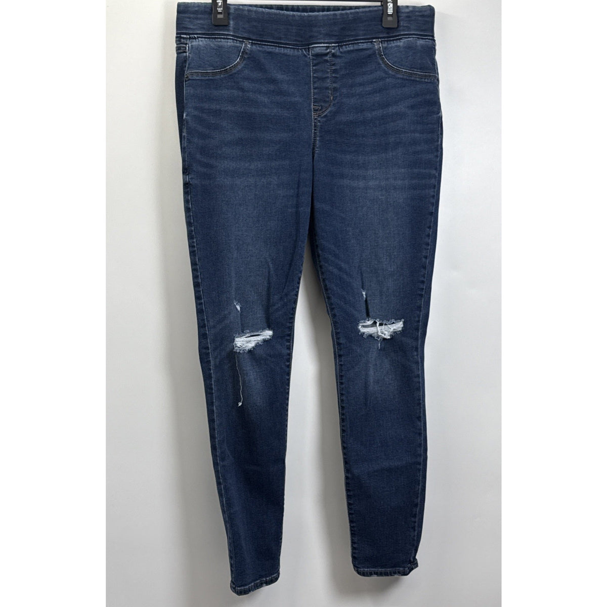 Old Navy Jeans Womens 14 Rockstar Mid-Rise Skinny Jegging Distressed Knee Blue