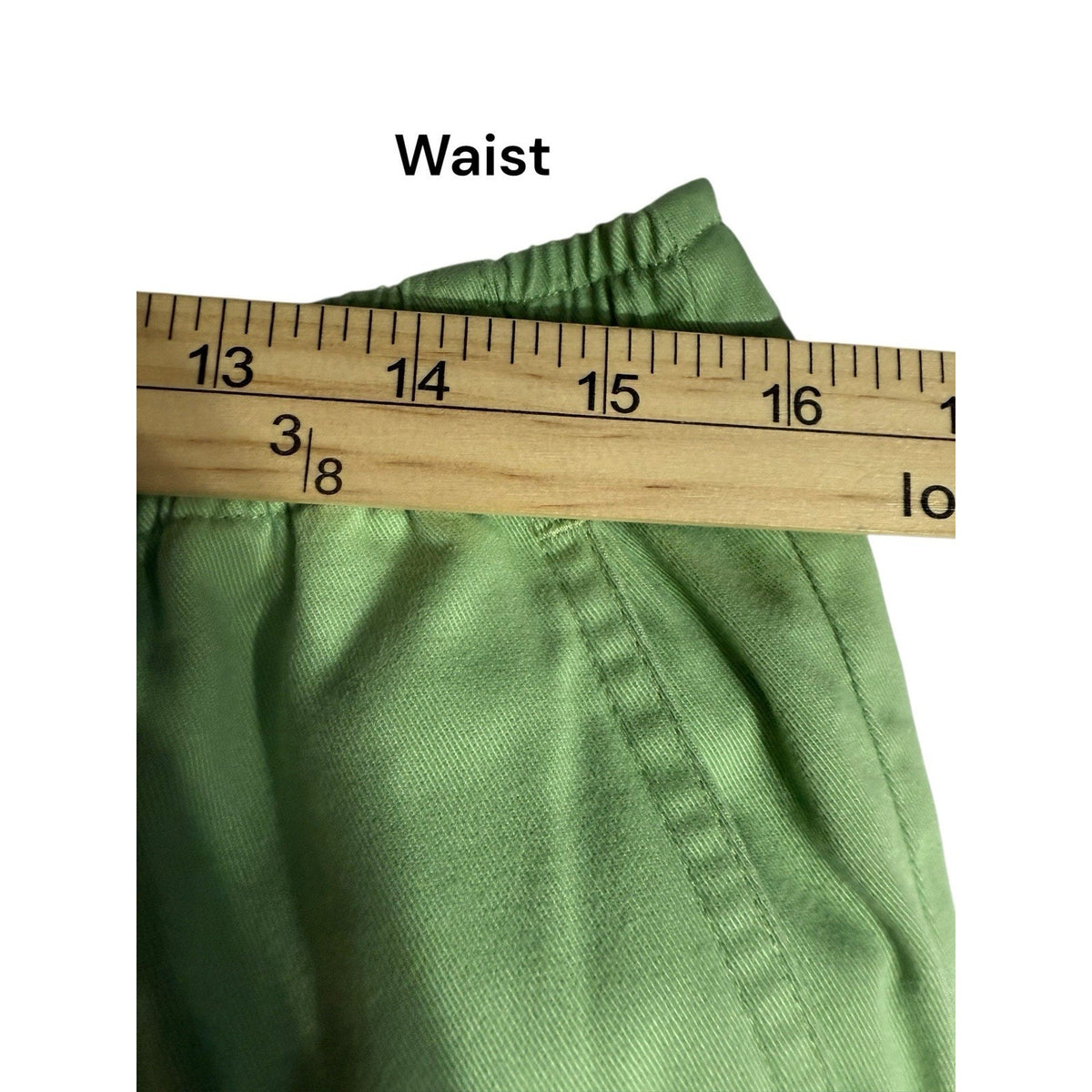 Appleseeds Women’s pants green size 16 W elastic waist pull on Pocket Casual