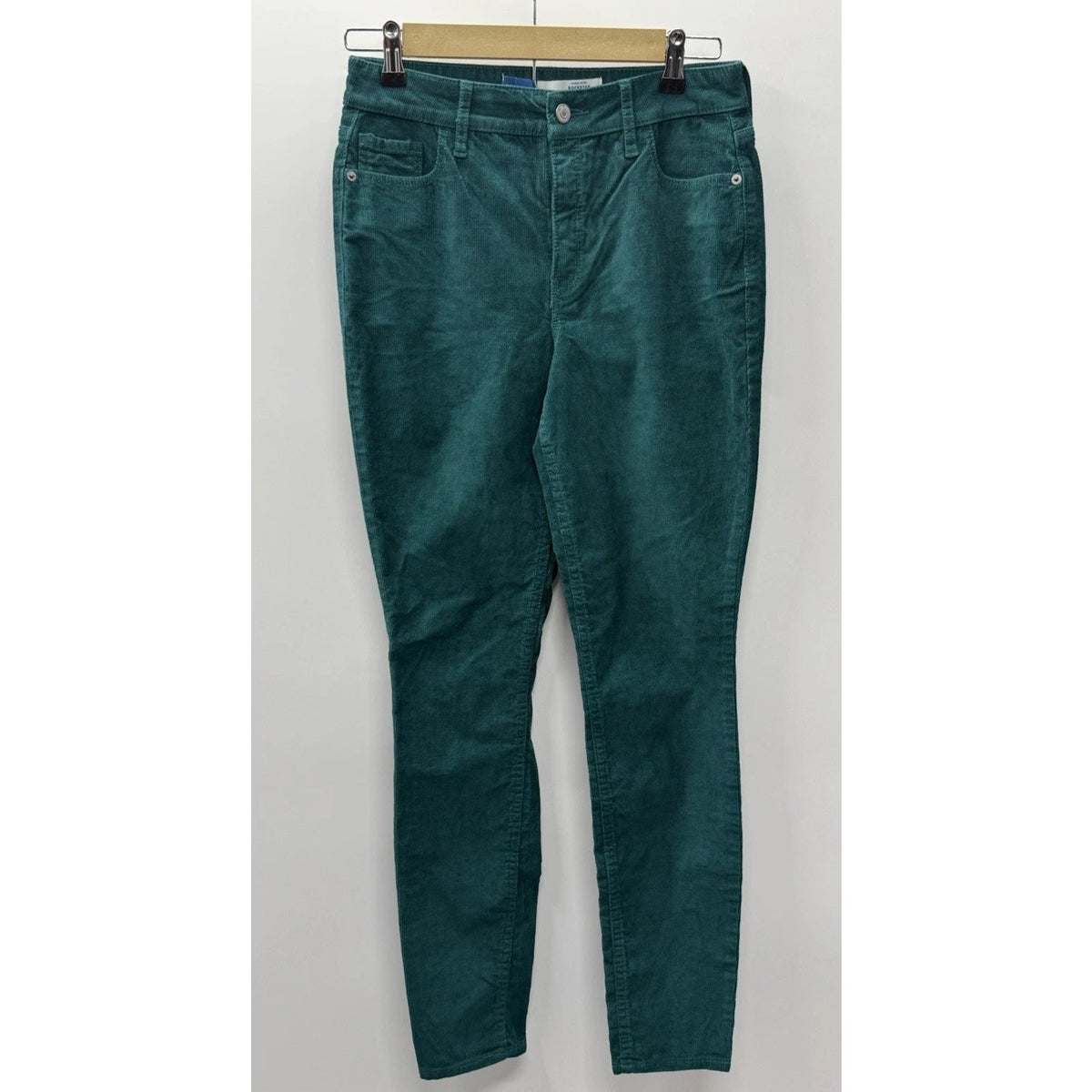 Old Navy Rockstar Super Skinny Corduroy Pants Women 4 Green High Rise Stretch