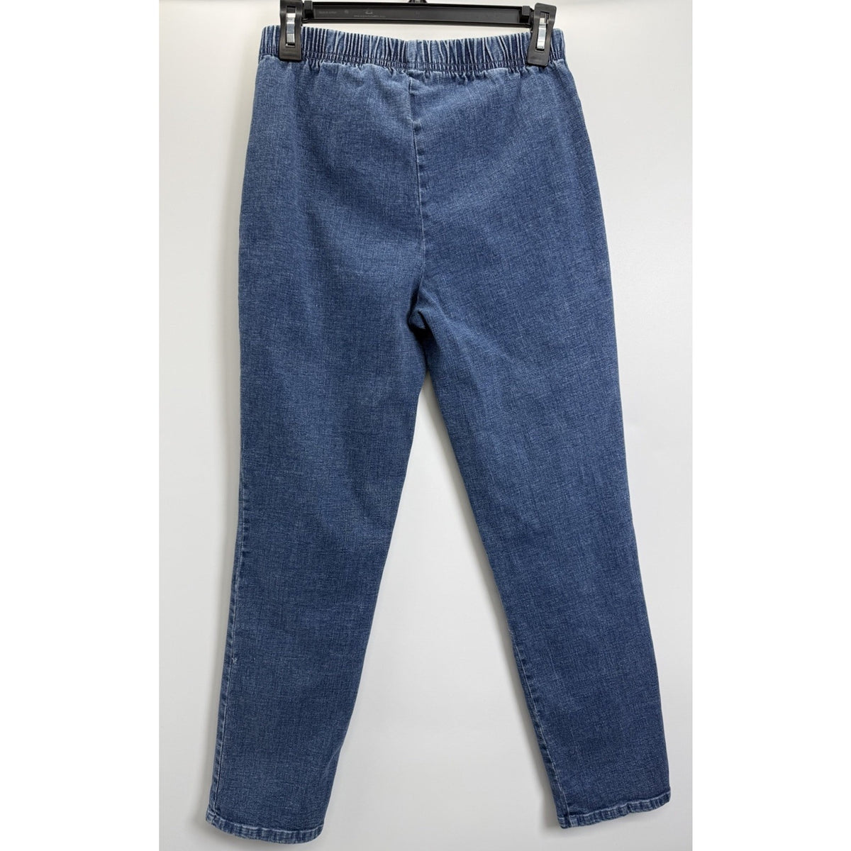 Faded Glory Women’s Medium Pull On Stretch Denim Pants Elastic Waist 28 Inseam