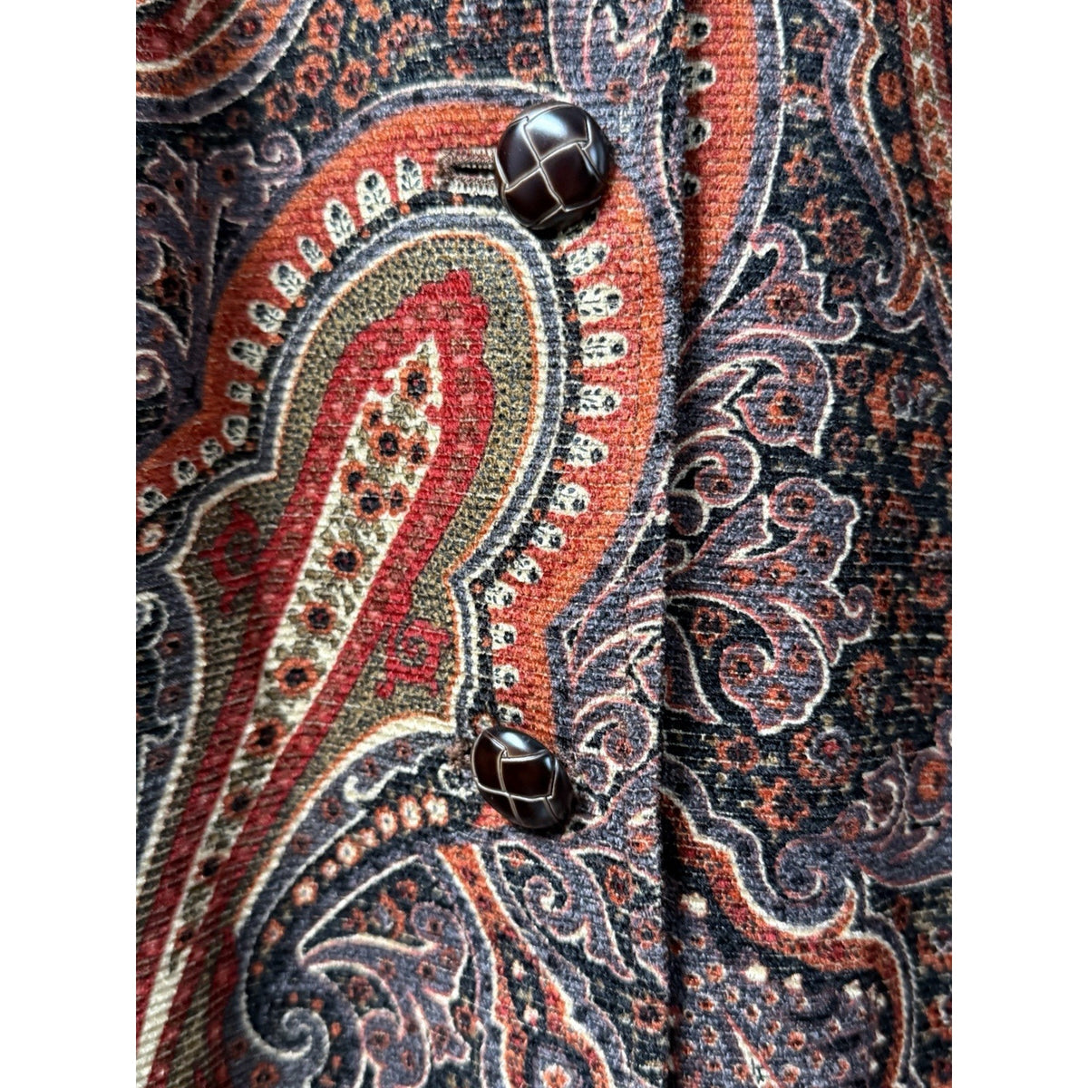 COLDWATER CREEK BLAZER BROWN PAISLEY CORDUROY BLAZER S RODEO WESTERN COUNTRY FAL