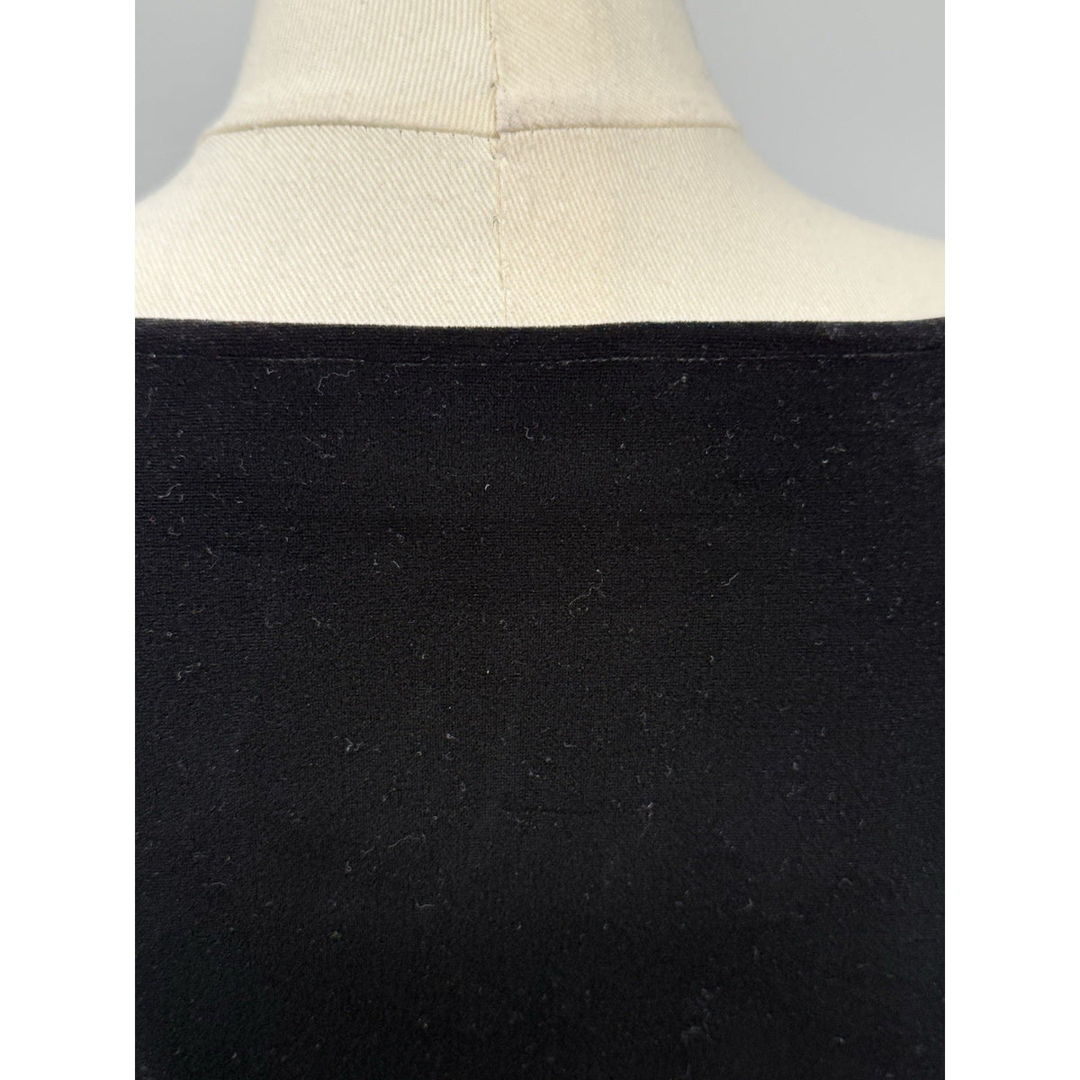 Susan Graver Womens L Black Velvet Tunic Blouse Sequin Trim 3/4 Sleeve