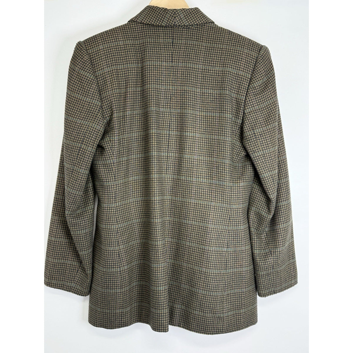 Le Suit Women’s Blazer Size 6 Brown Houndstooth Double Breasted Vintage